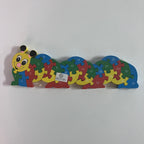Wooden Block Puzzle - Alphabet & Number - Caterpillar