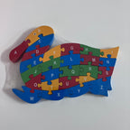 Wooden Block Puzzle - Alphabet & Number - Duck