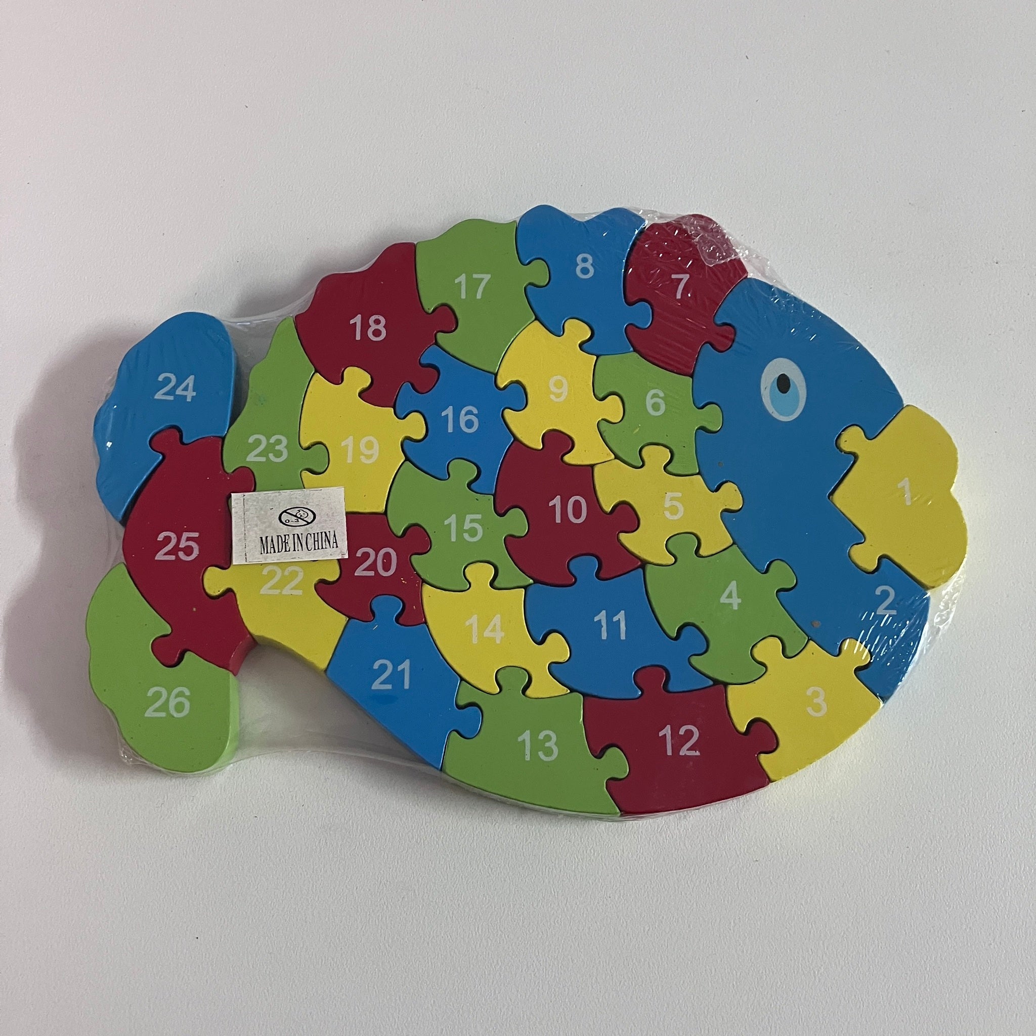 Wooden Block Puzzle - Alphabet & Number - Fish