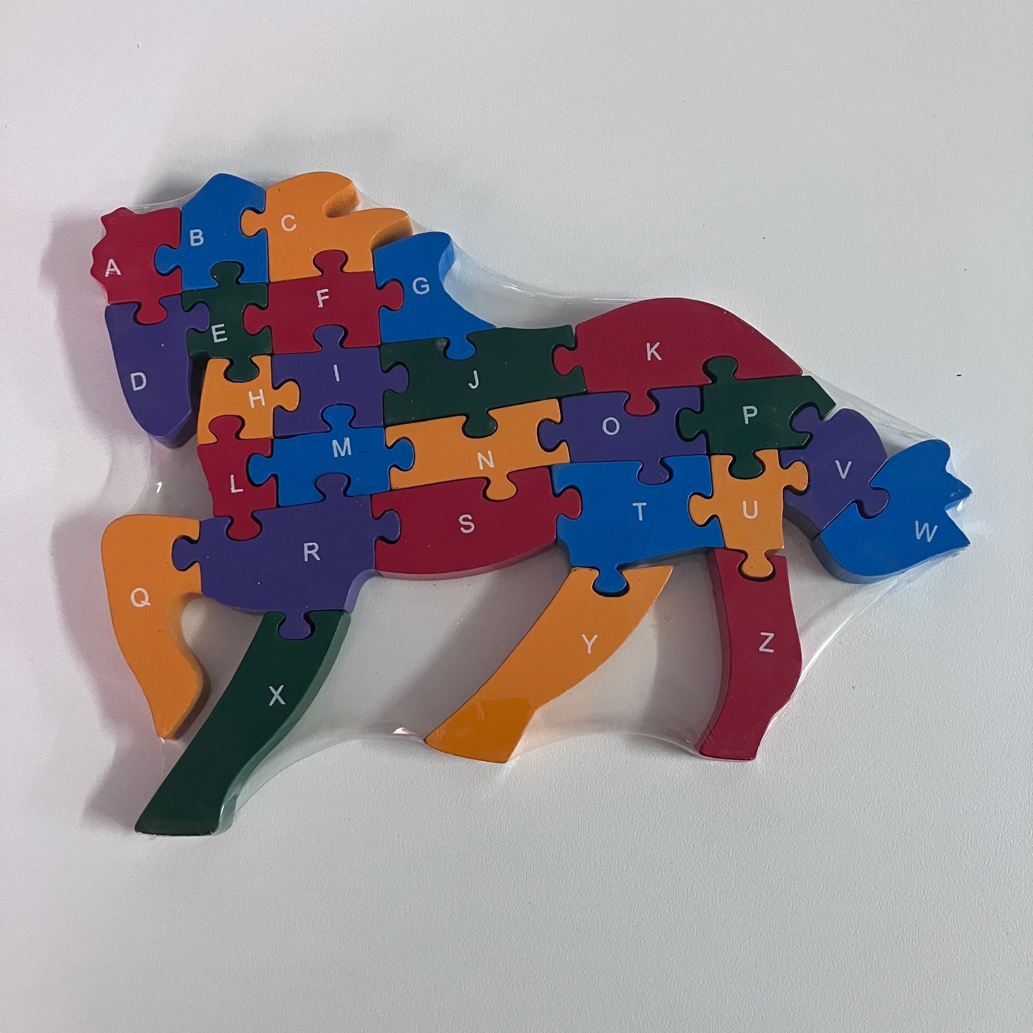 Wooden Block Puzzle - Alphabet & Number - Horse