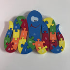 Wooden Block Puzzle - Alphabet & Number - Octopus