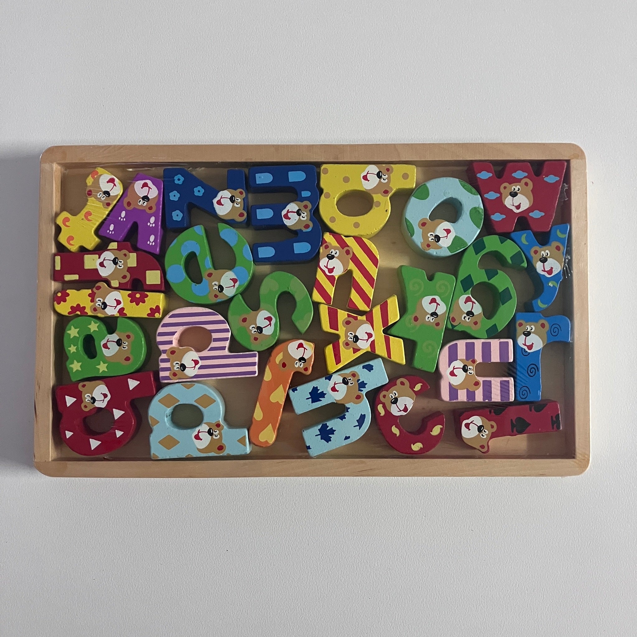 Wooden Block Tray - Alphabet