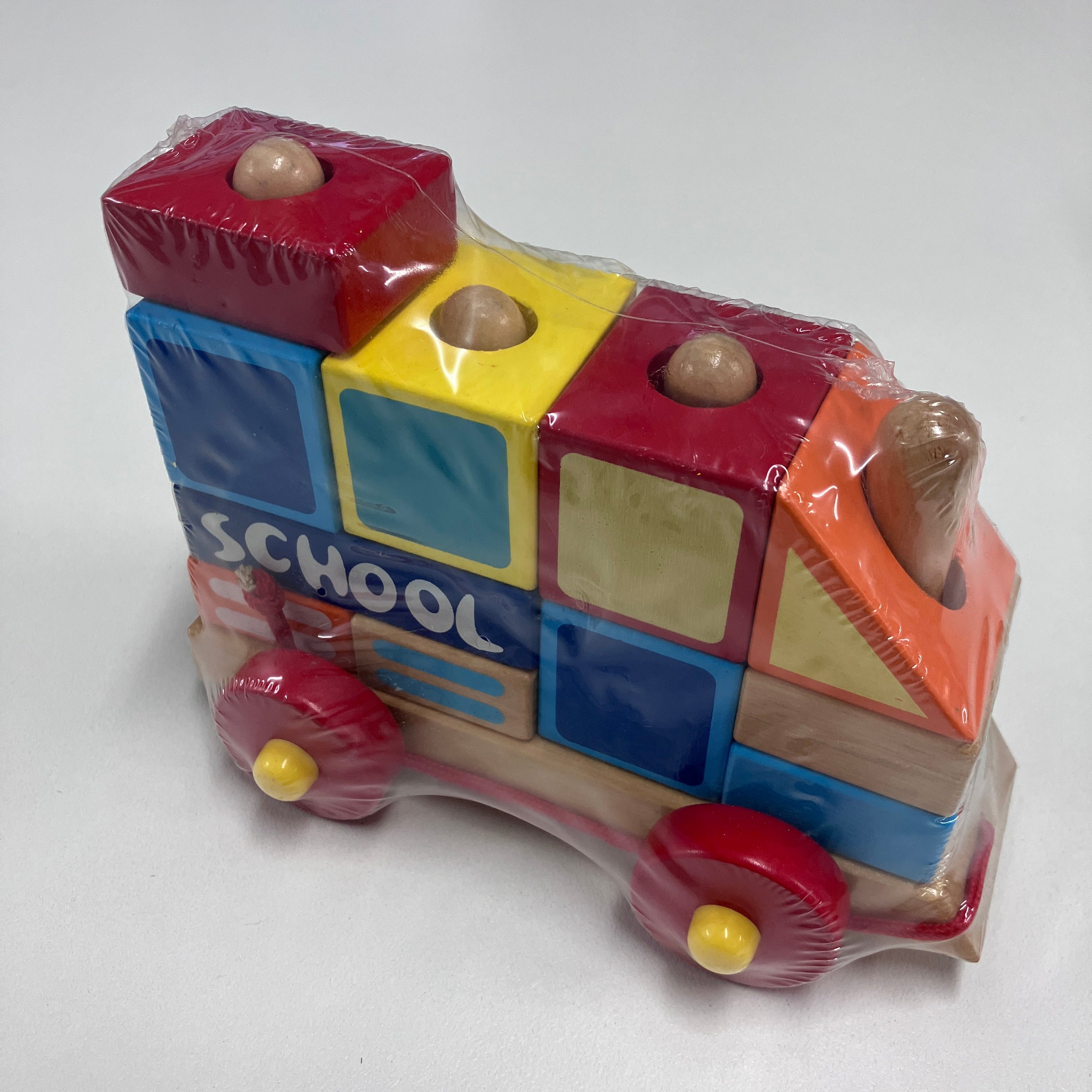 Wooden Pull Along Block Vehicle - Assorted Designs
