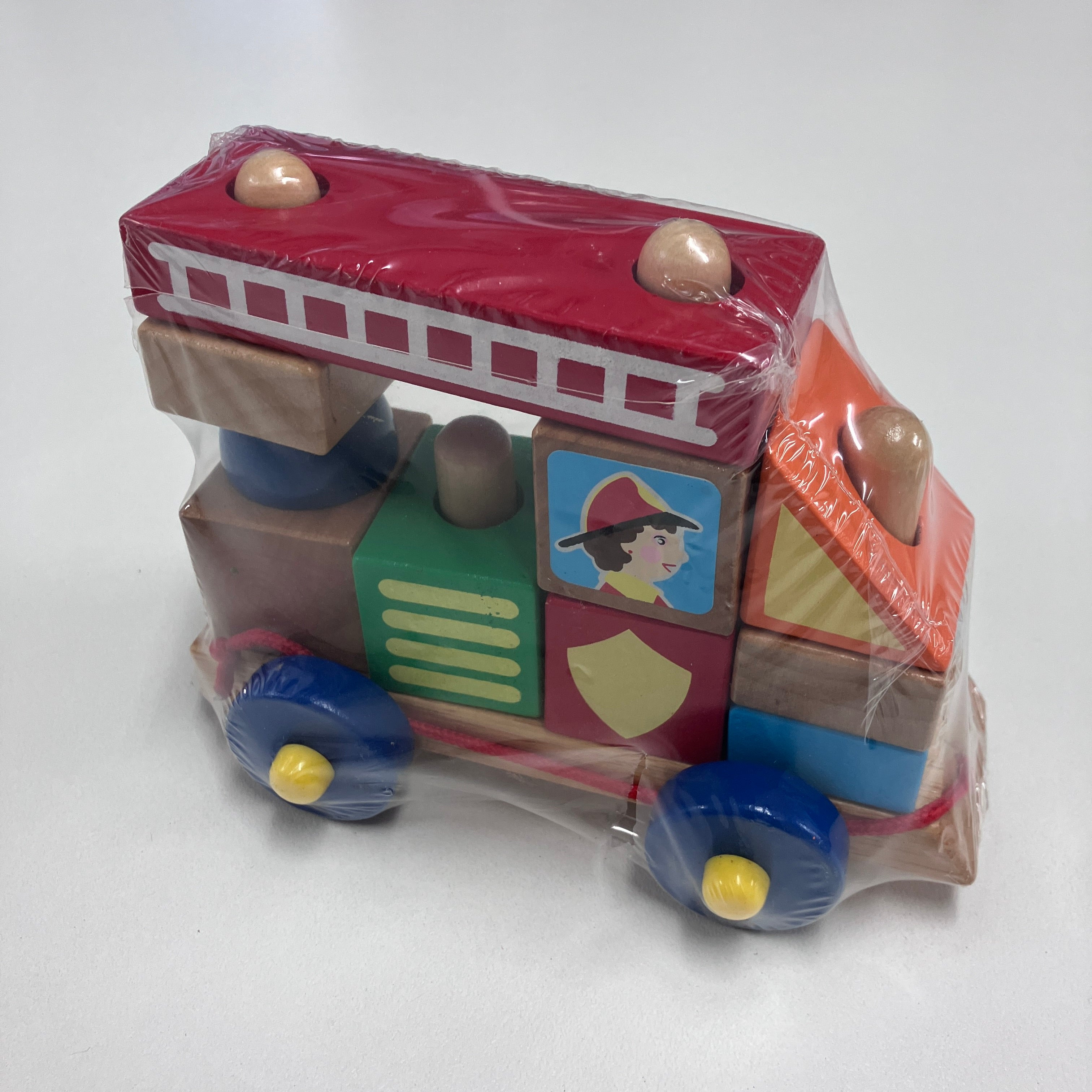 Wooden Pull Along Block Vehicle - Assorted Designs