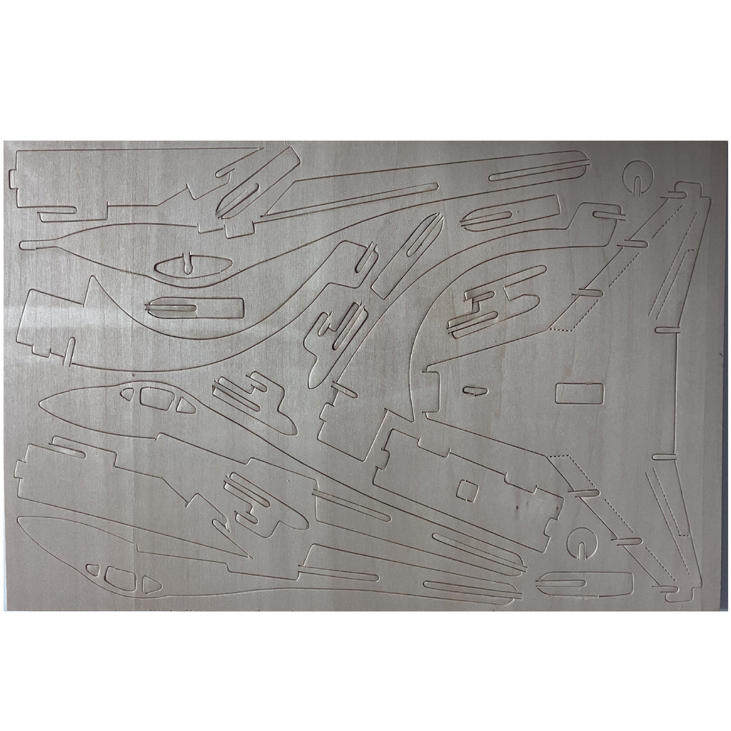Wooden Woodcraft Construction Kit - Plane SU-27