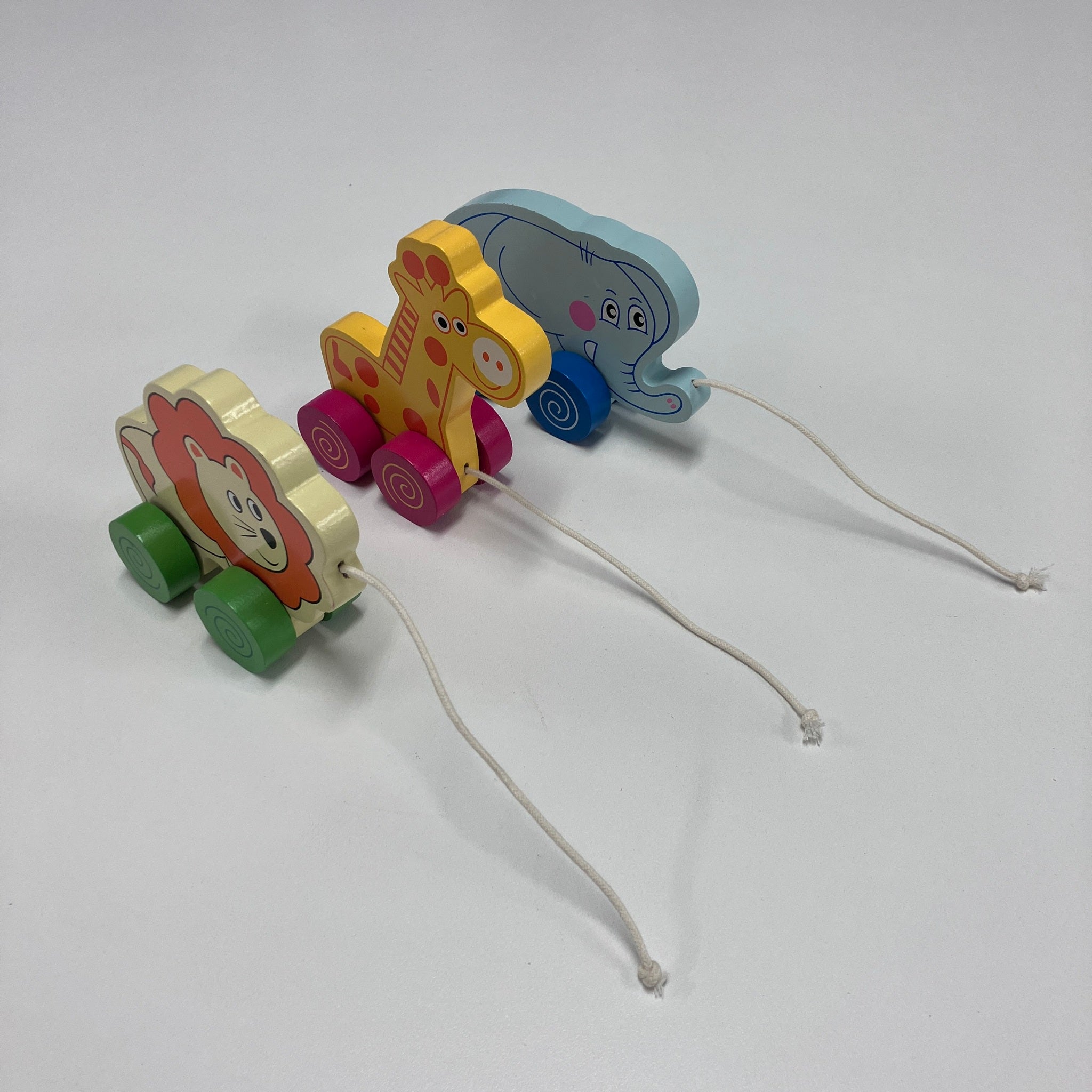Wooden Pull Along Animals - Assorted Designs