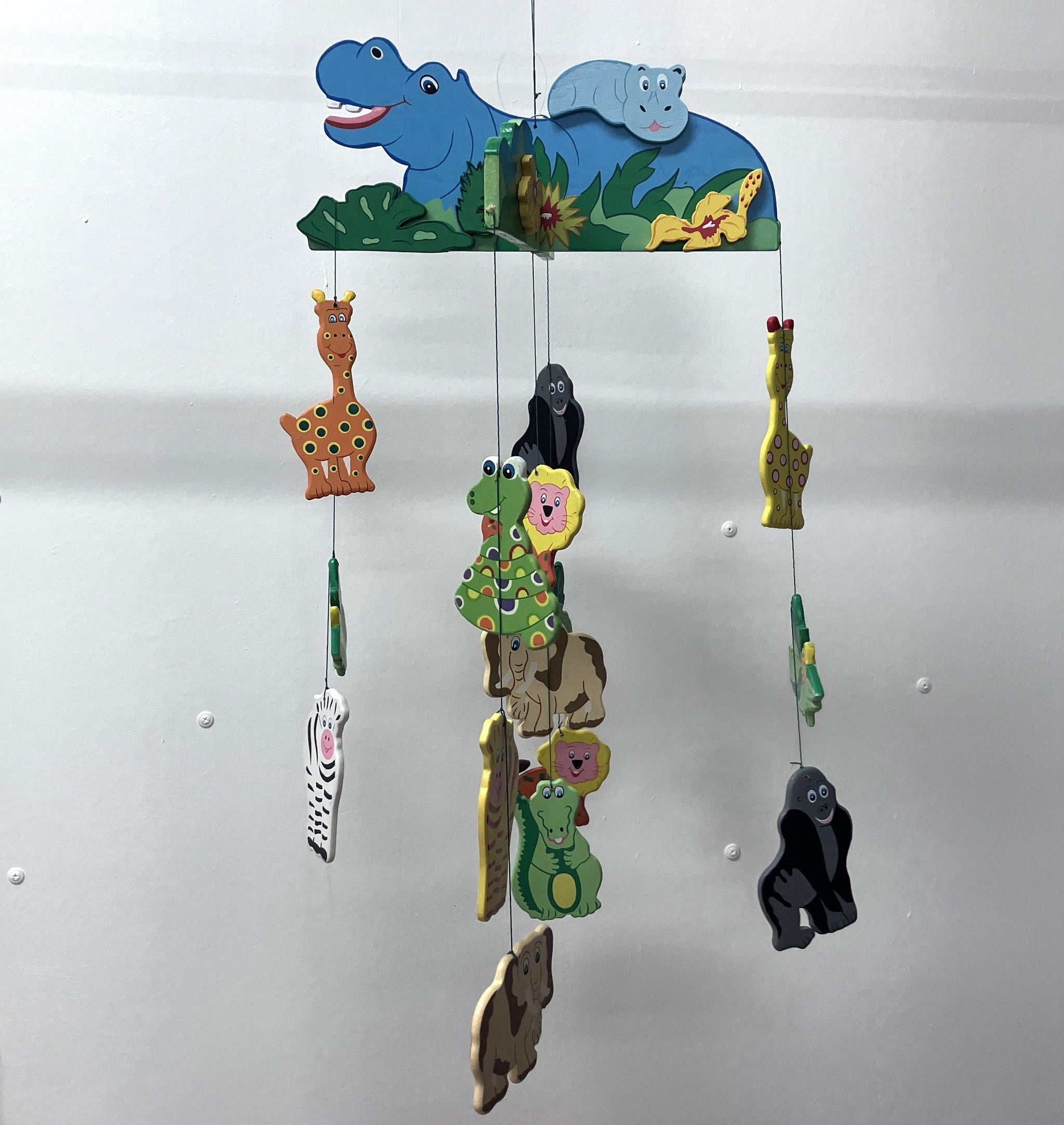 Wooden Mobile - Hippo