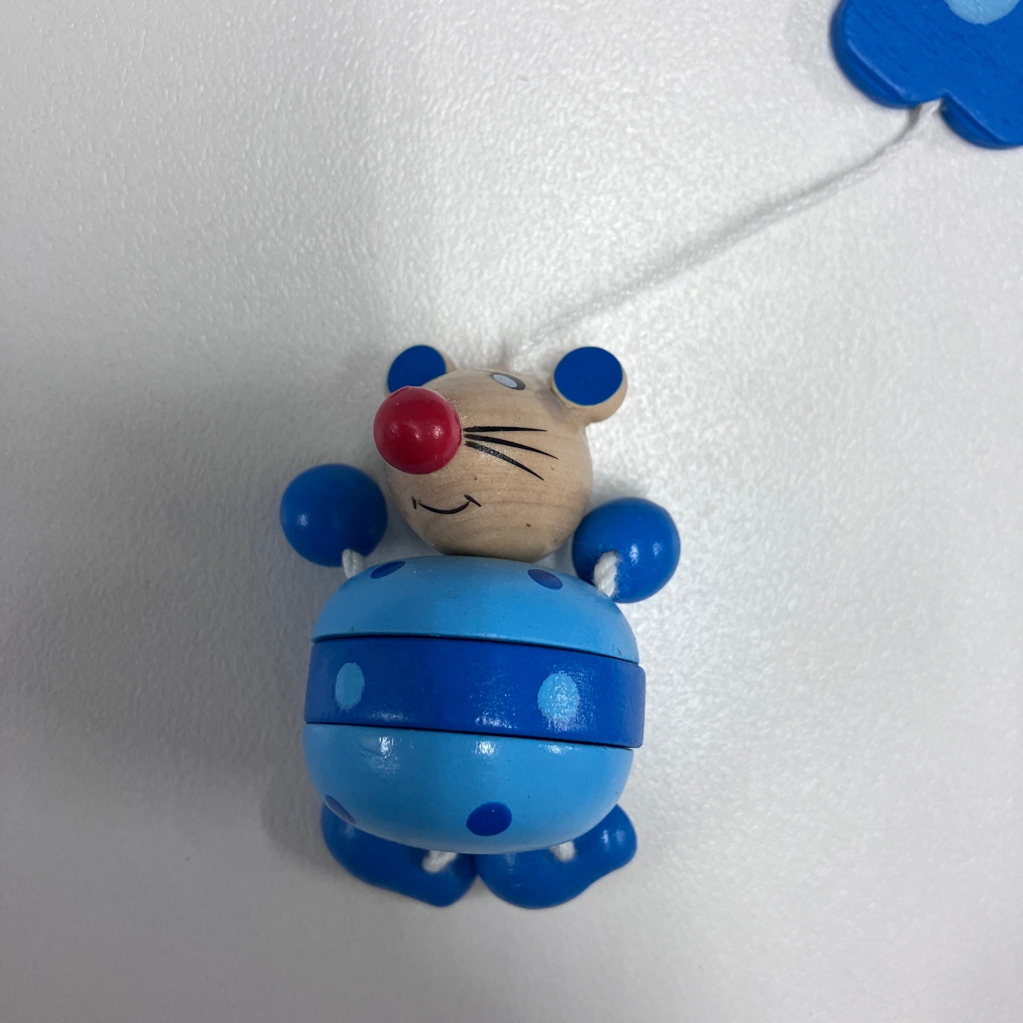 Wooden Mobile - Blue Mouse