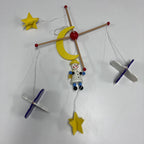 Wooden Mobile - Clown Stars Moon