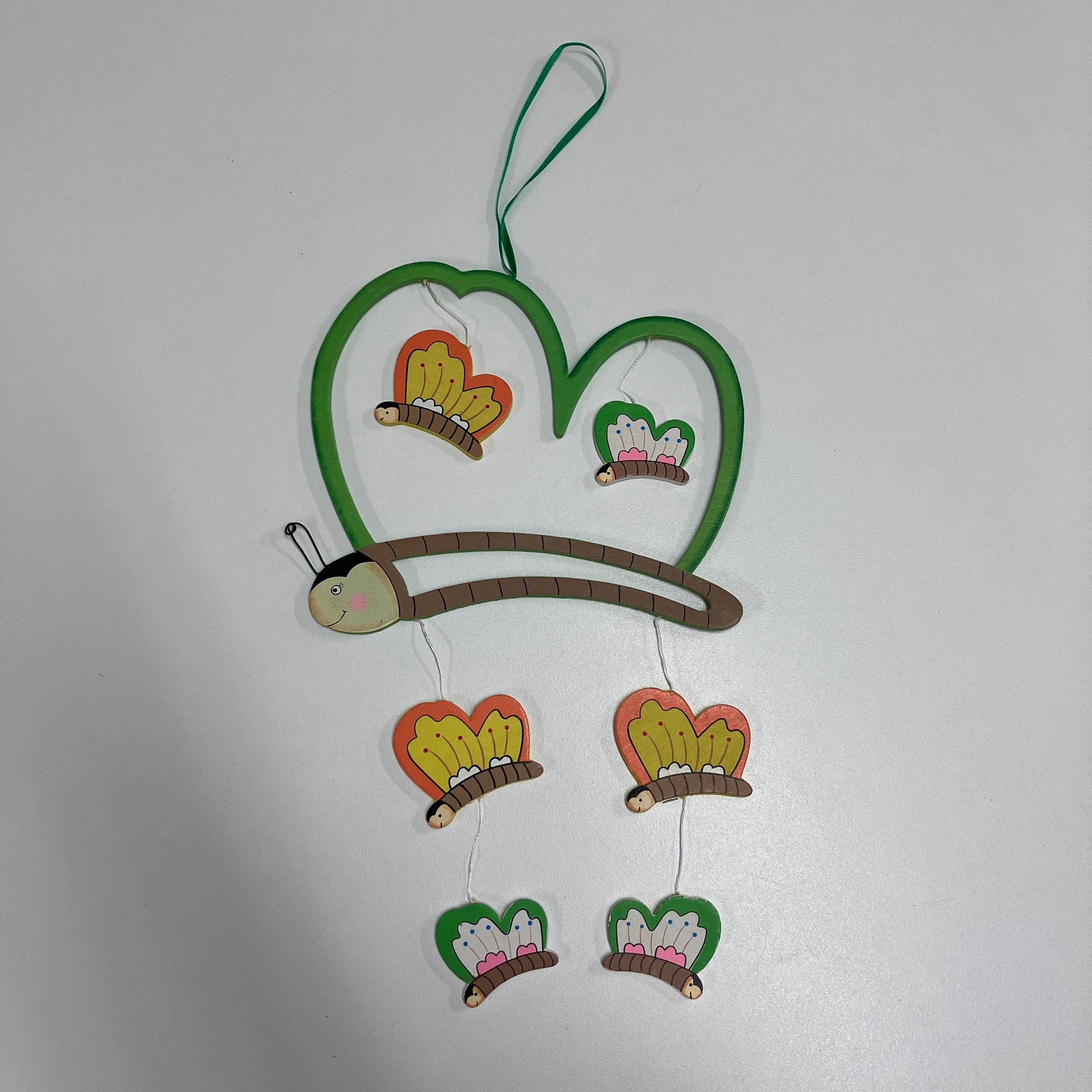 Wooden Mobile - Outline - Green Butterfly