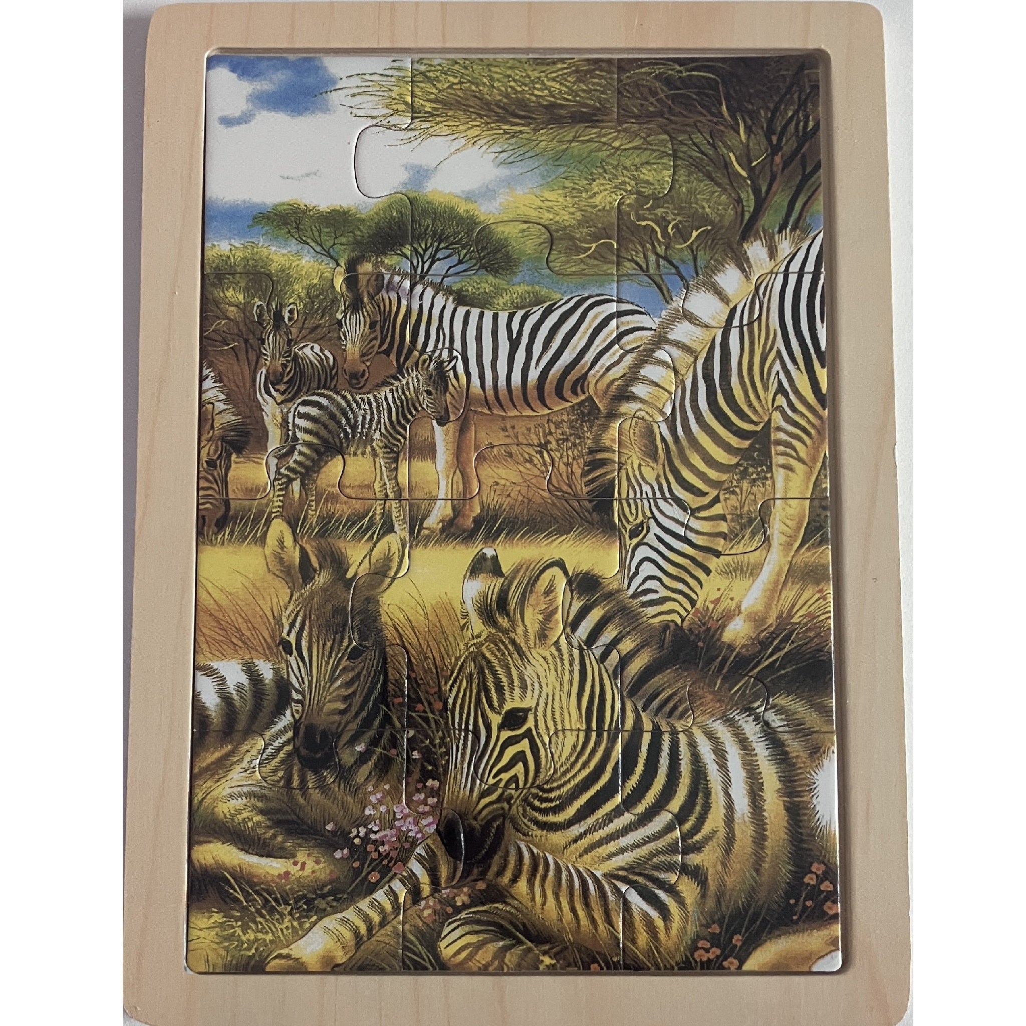 Wooden Jigsaw Puzzle - Zebras