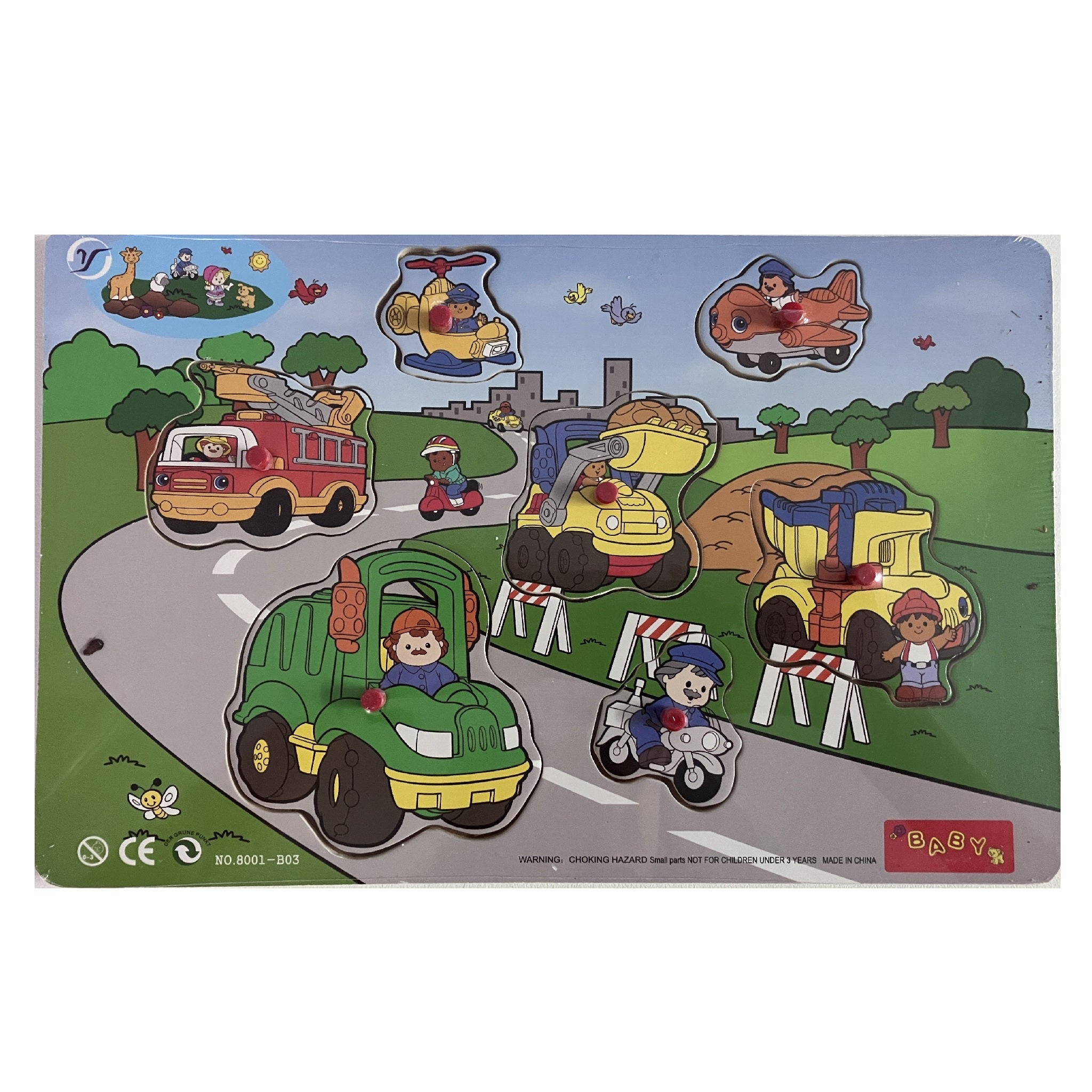 Wooden Puzzle - Transport