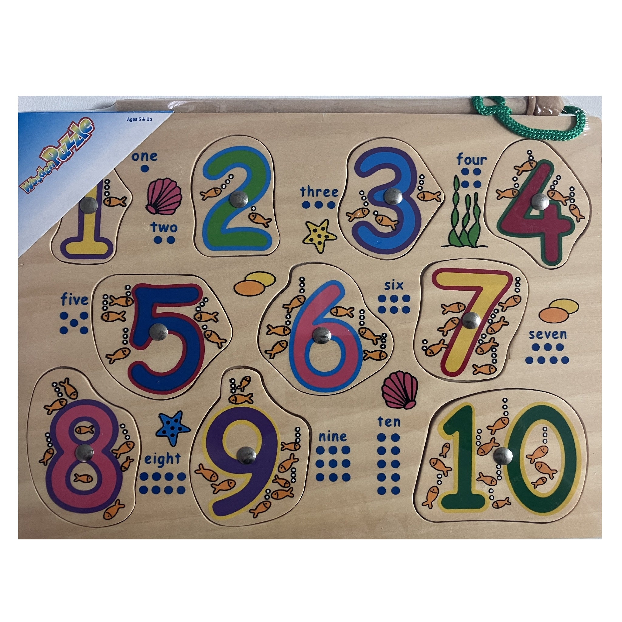 Wooden Puzzle - Magnetic Fishing 1-10