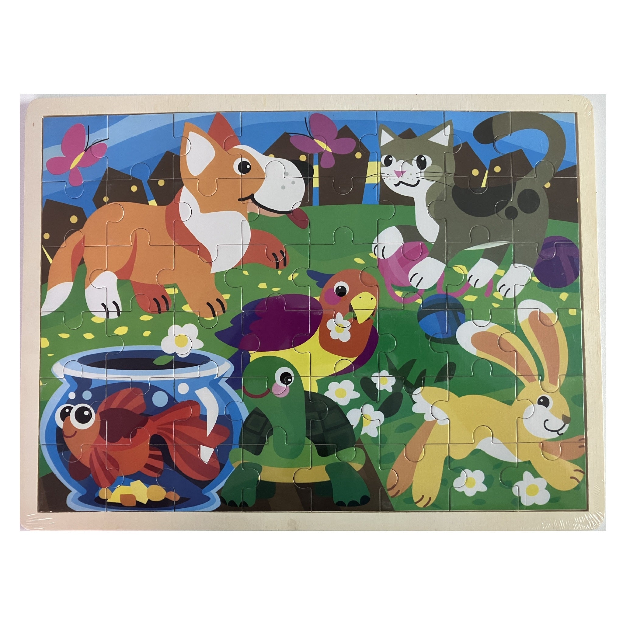 Wooden Jigsaw Puzzle - Large - 48pcs - Pets