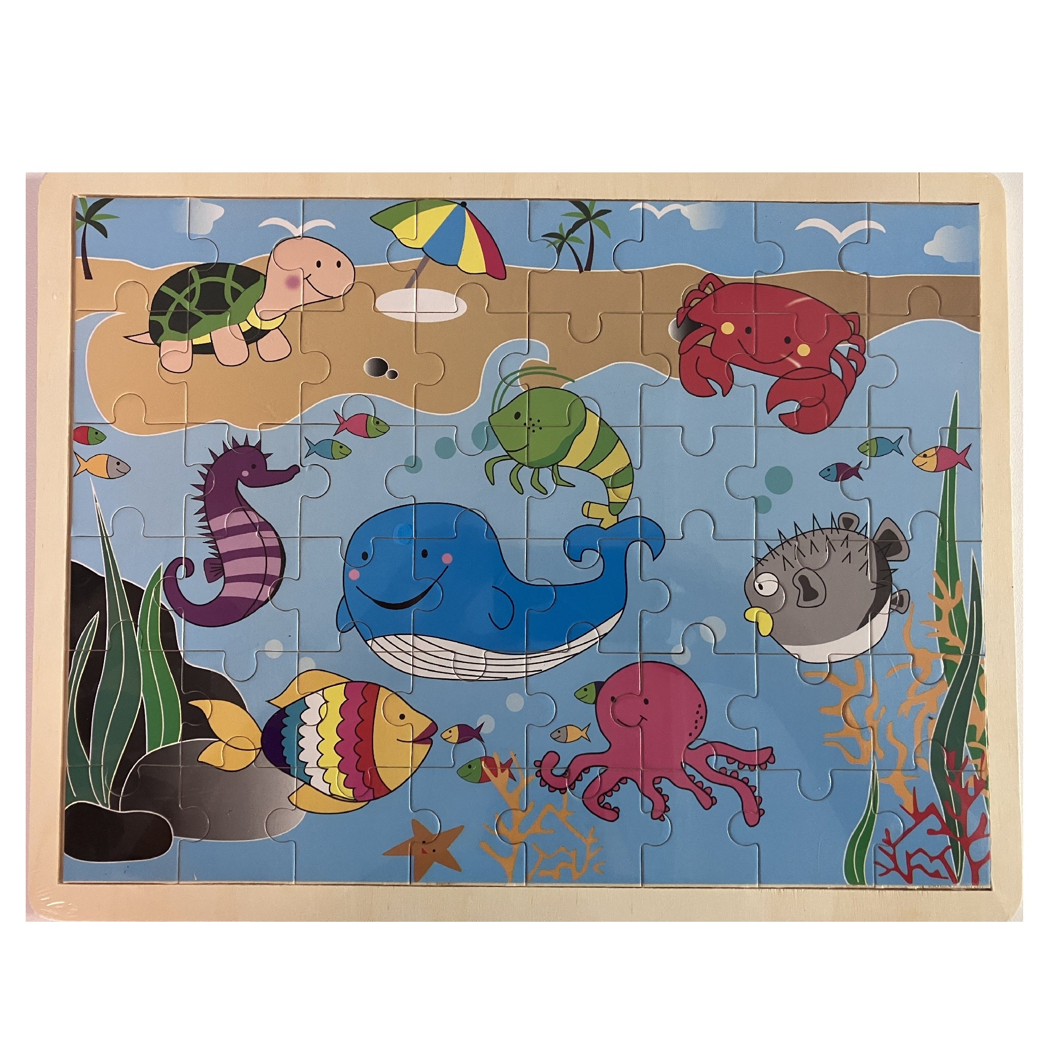 Wooden Jigsaw Puzzle - Large - 48pcs - Sea