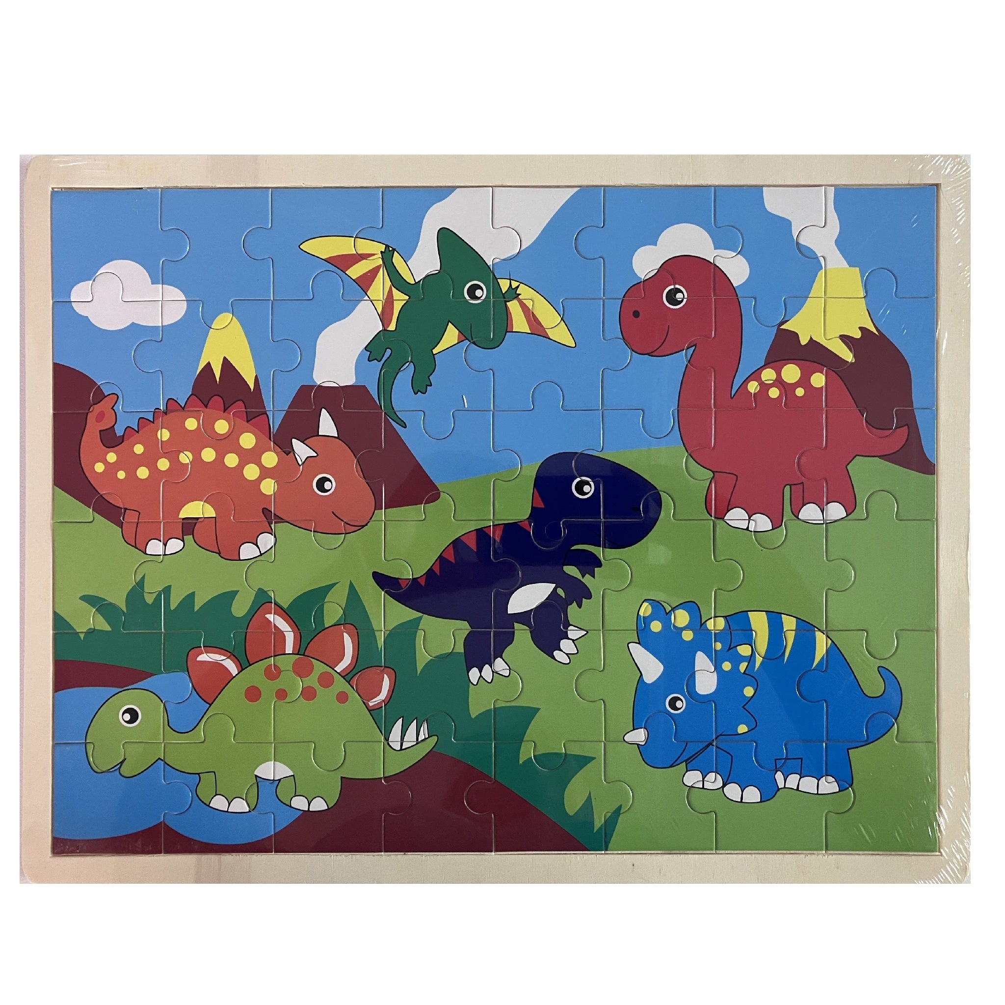 Wooden Jigsaw Puzzle - Large - 48pcs - Dinosaurs