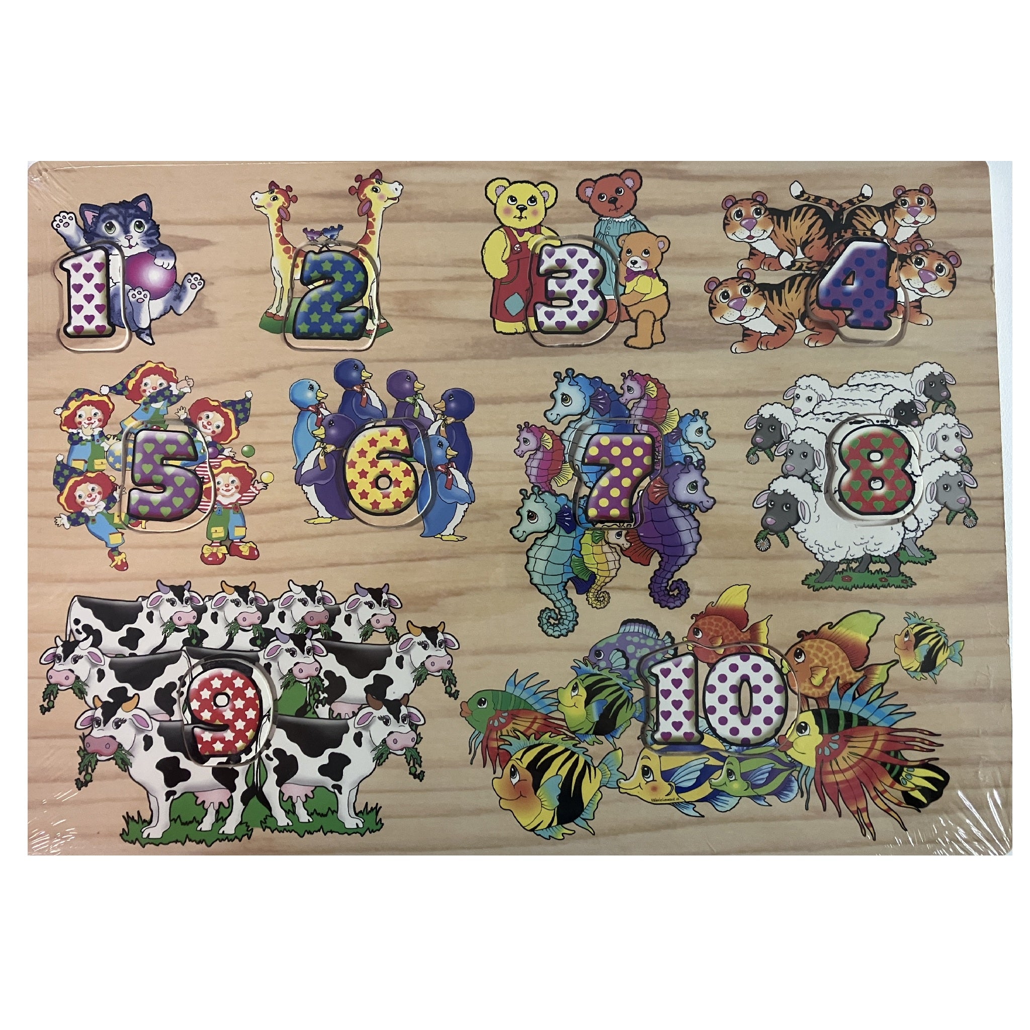 Wooden Puzzle - Large - Numbers 1-10