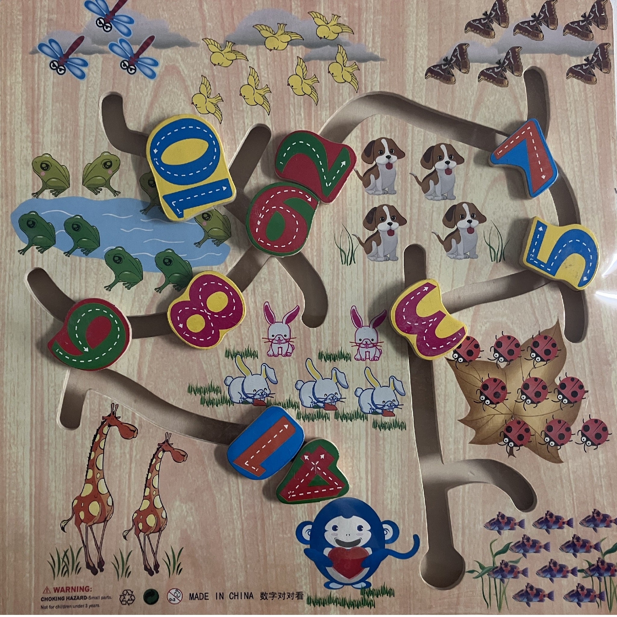 Wooden Puzzle - Moving - Number