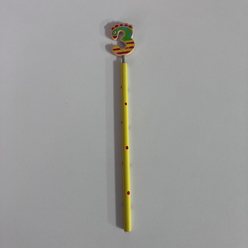 Wooden Pencils - Numbers - Assorted Designs