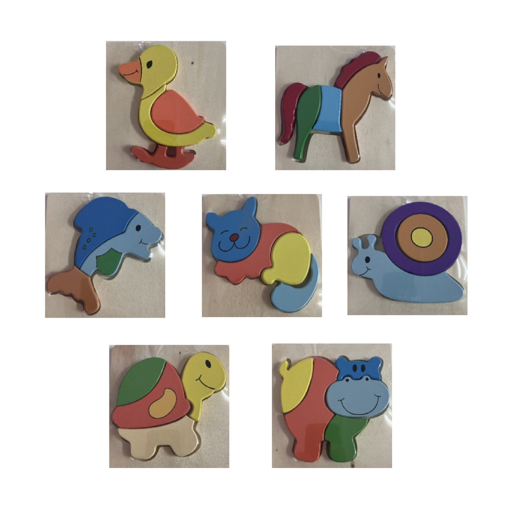 Wooden Block Puzzle - Animals - Assorted Designs