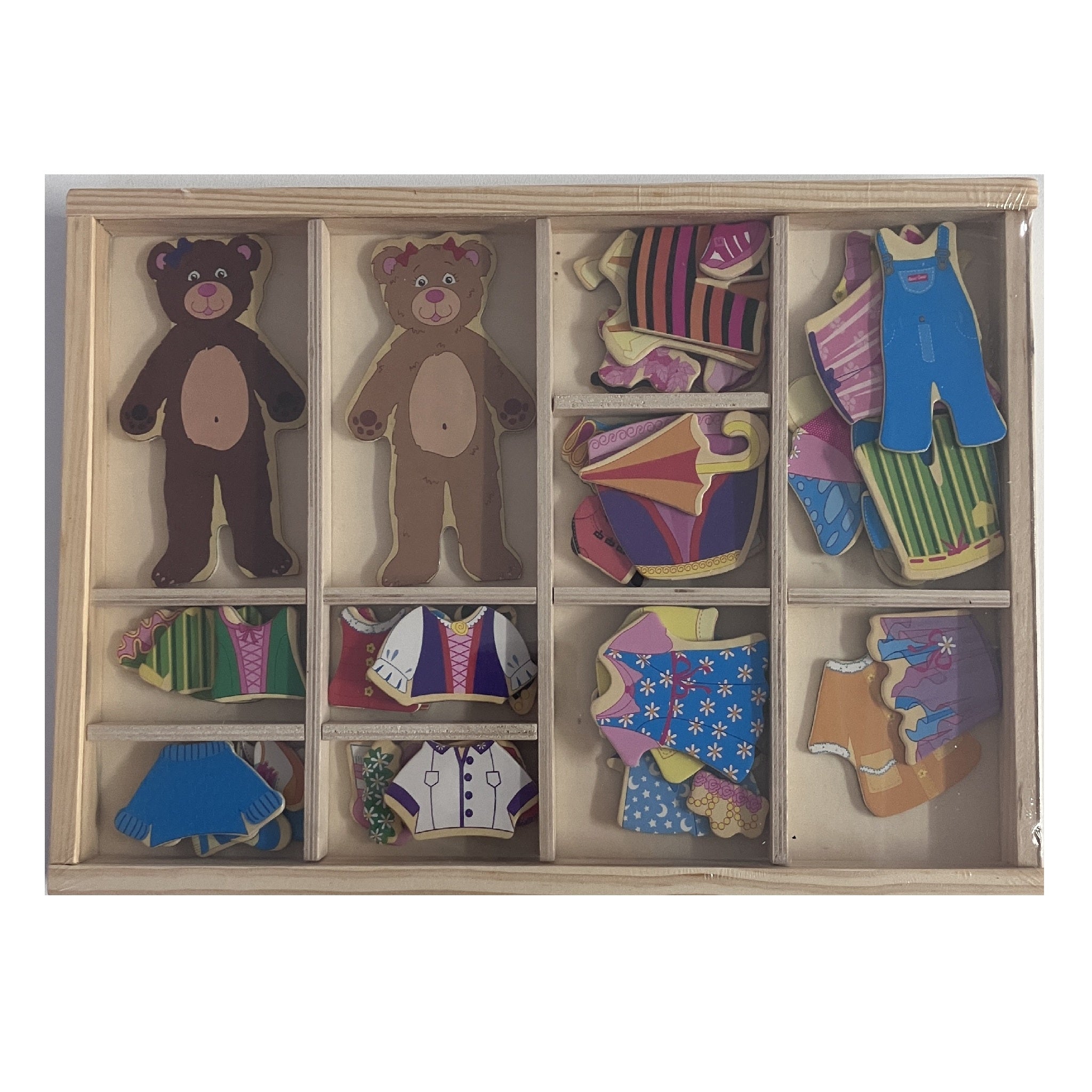 Wooden Magnetic Dress Up Set - Bears