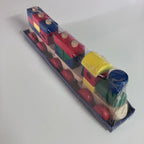 Wooden Train - Block Train with Red Wheels
