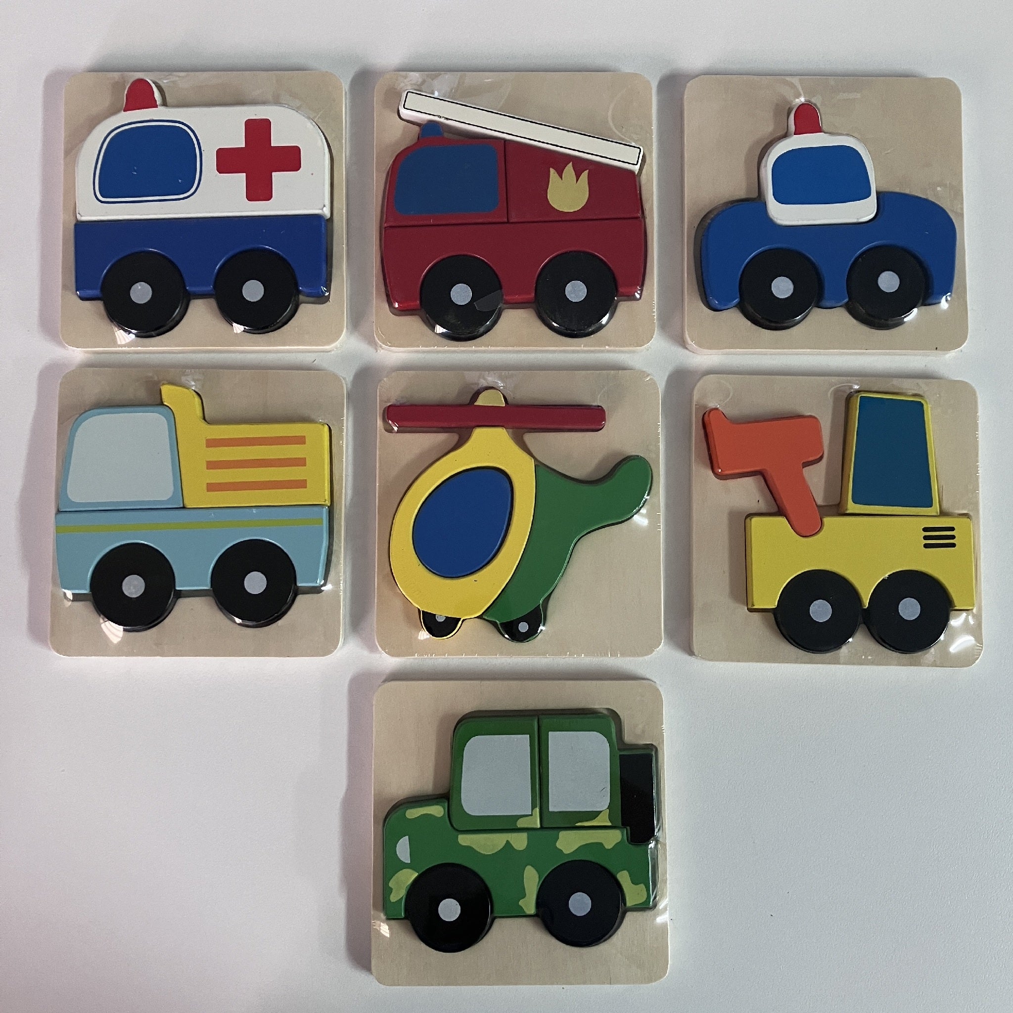 Wooden Block Puzzles - Vehicles - Assorted Designs