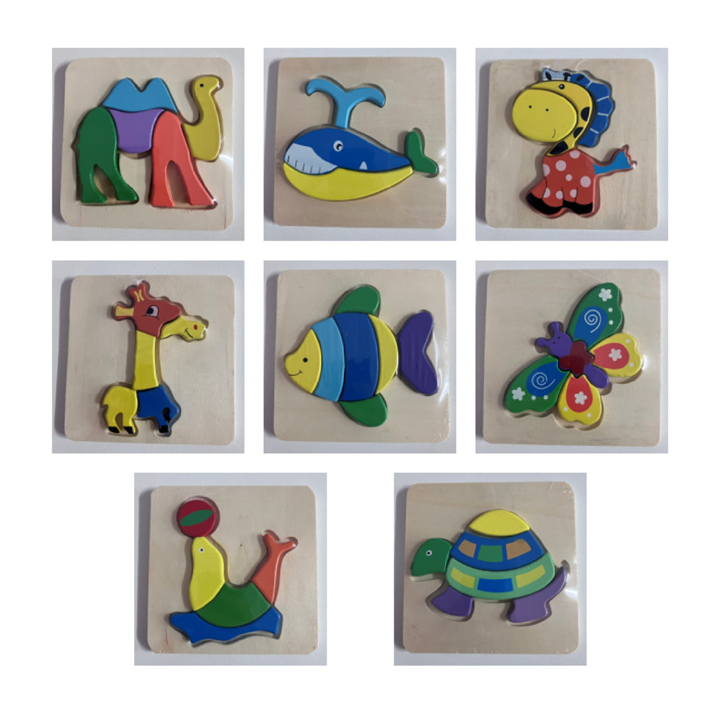 Wooden Block Puzzle - Animals - Assorted Designs