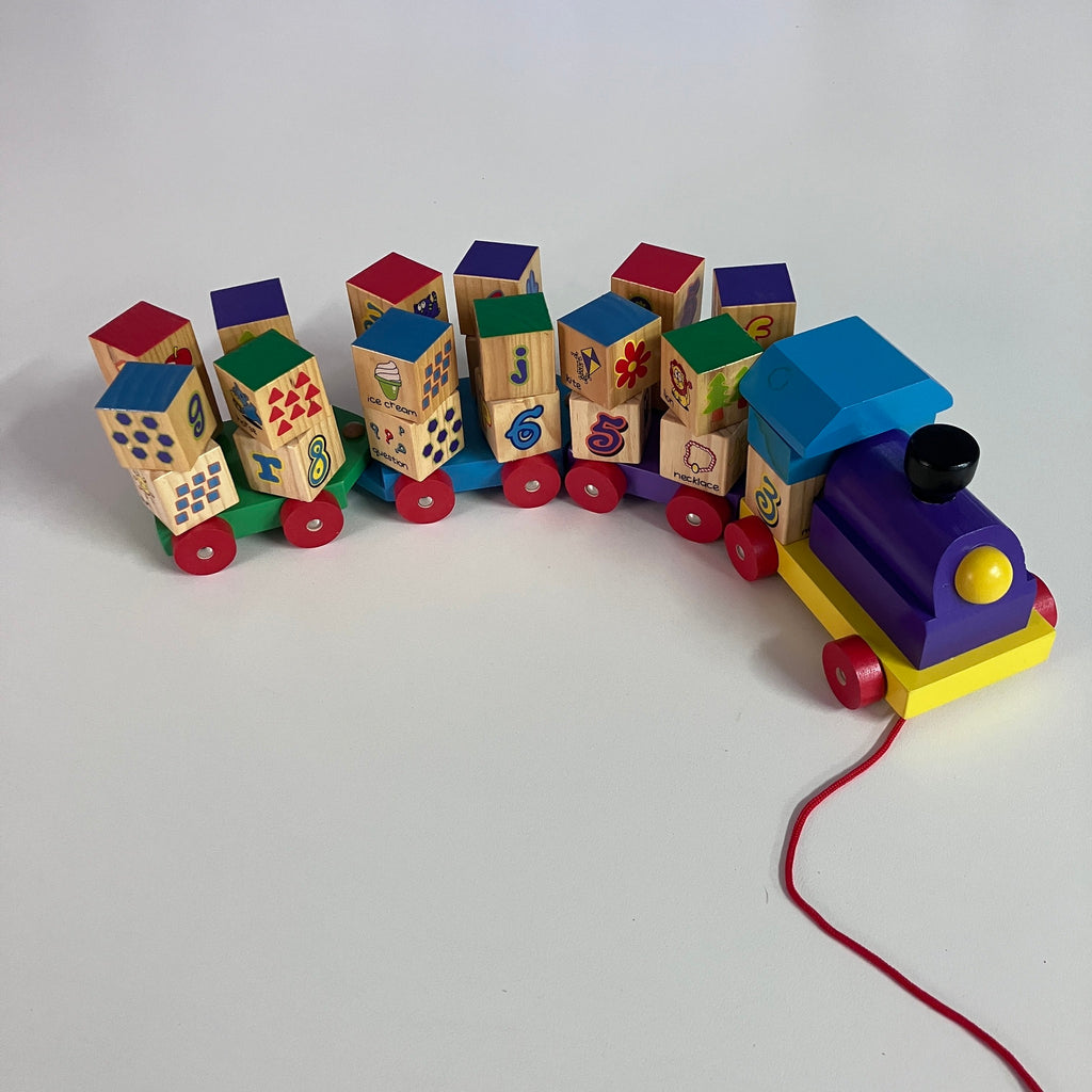 Wooden Train - Letter & Number Block Train