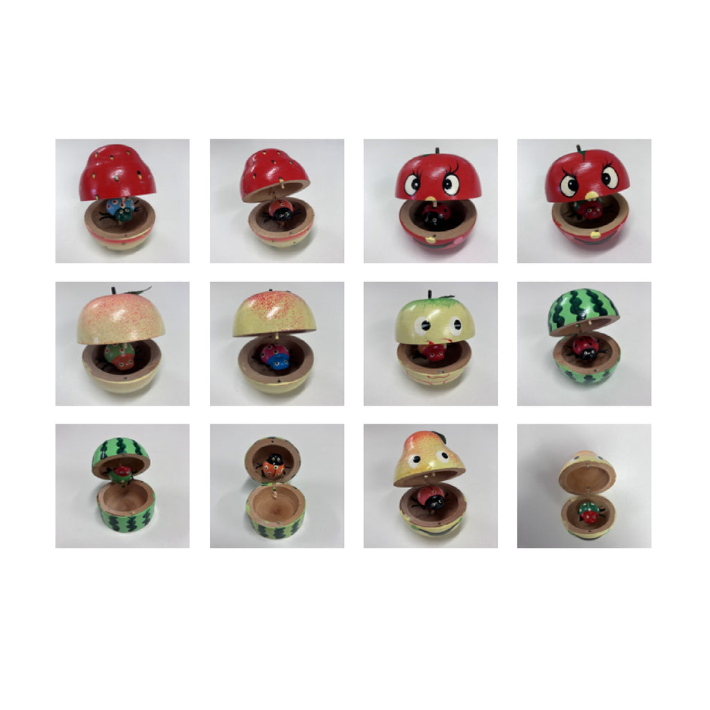 Wooden Ladybird in Fruit - Assorted Designs