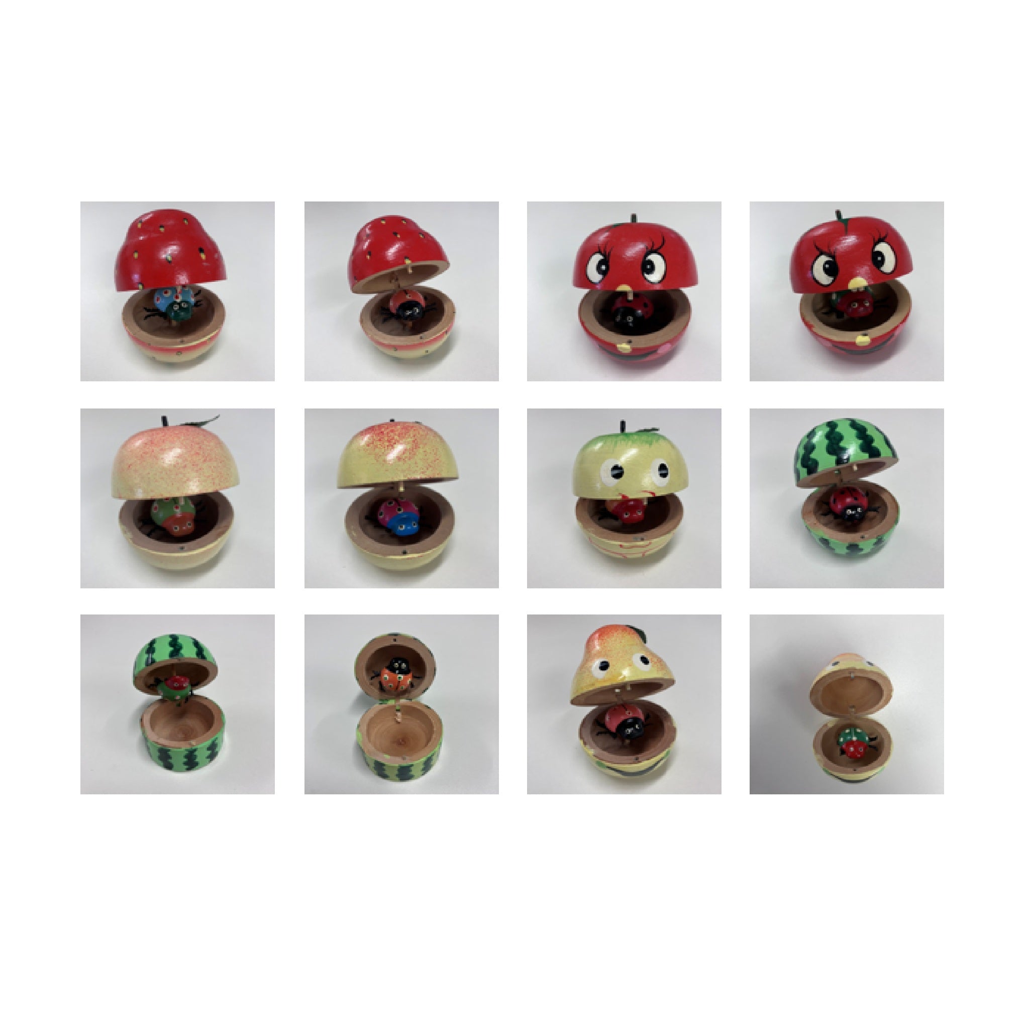 Wooden Ladybird in Fruit - Assorted Designs