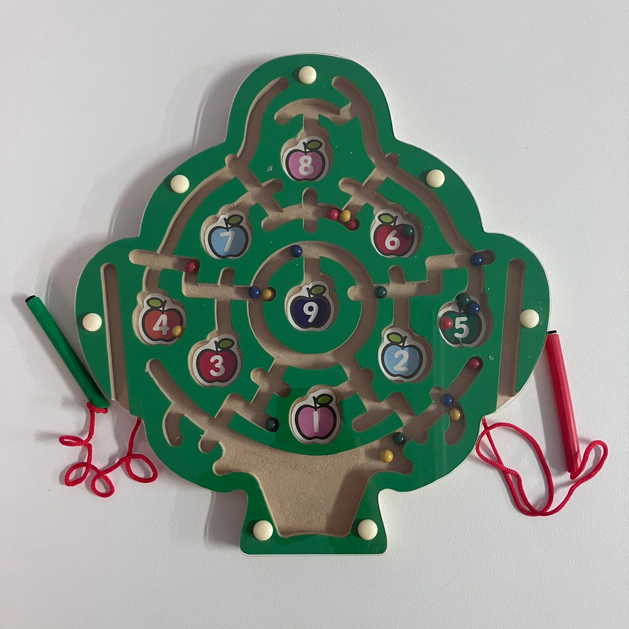 Wooden Magnetic Maze - Fruit Trees