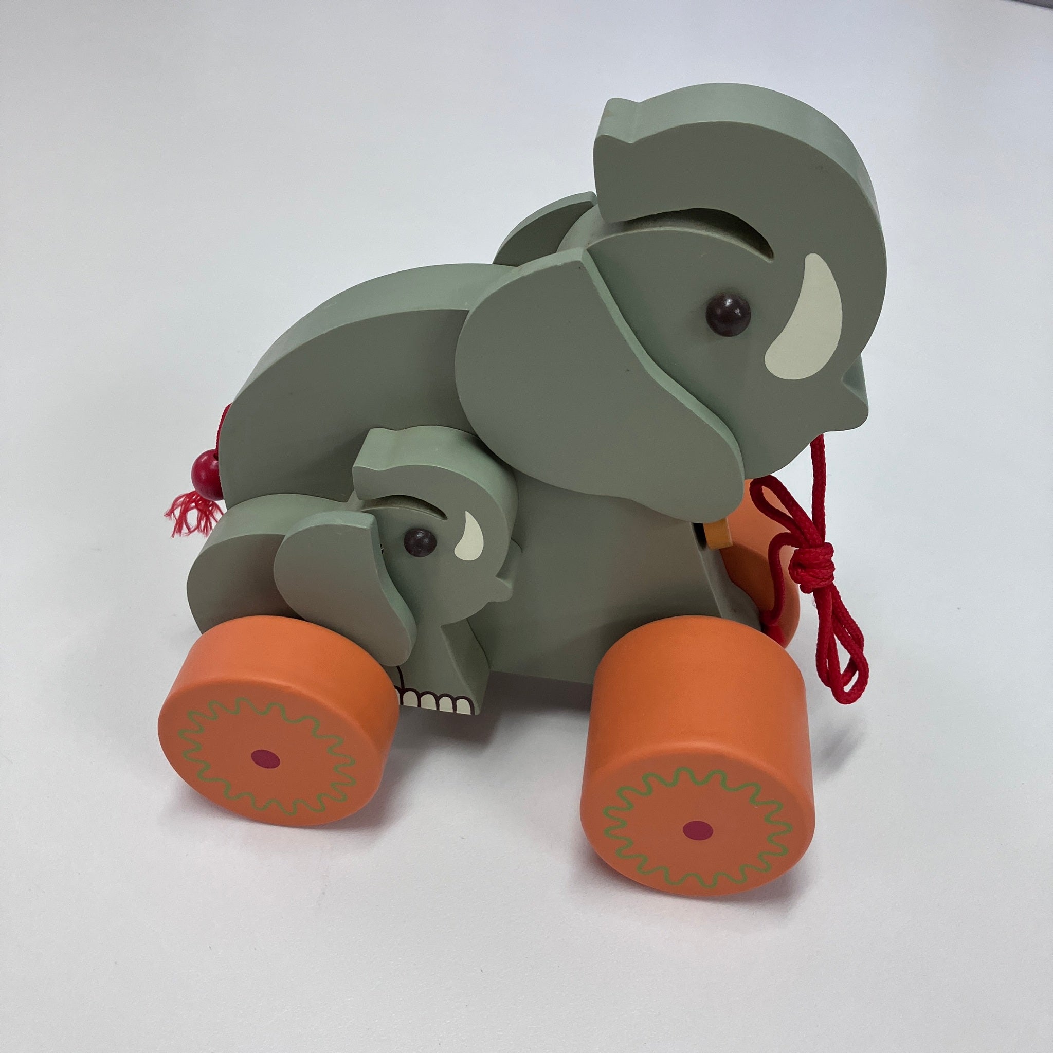 Wooden Pull Along Animals - Elephant