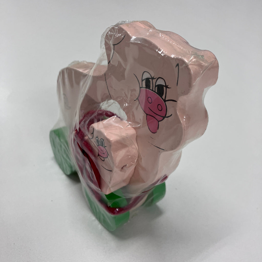 Wooden Pull Along Animals - Pig
