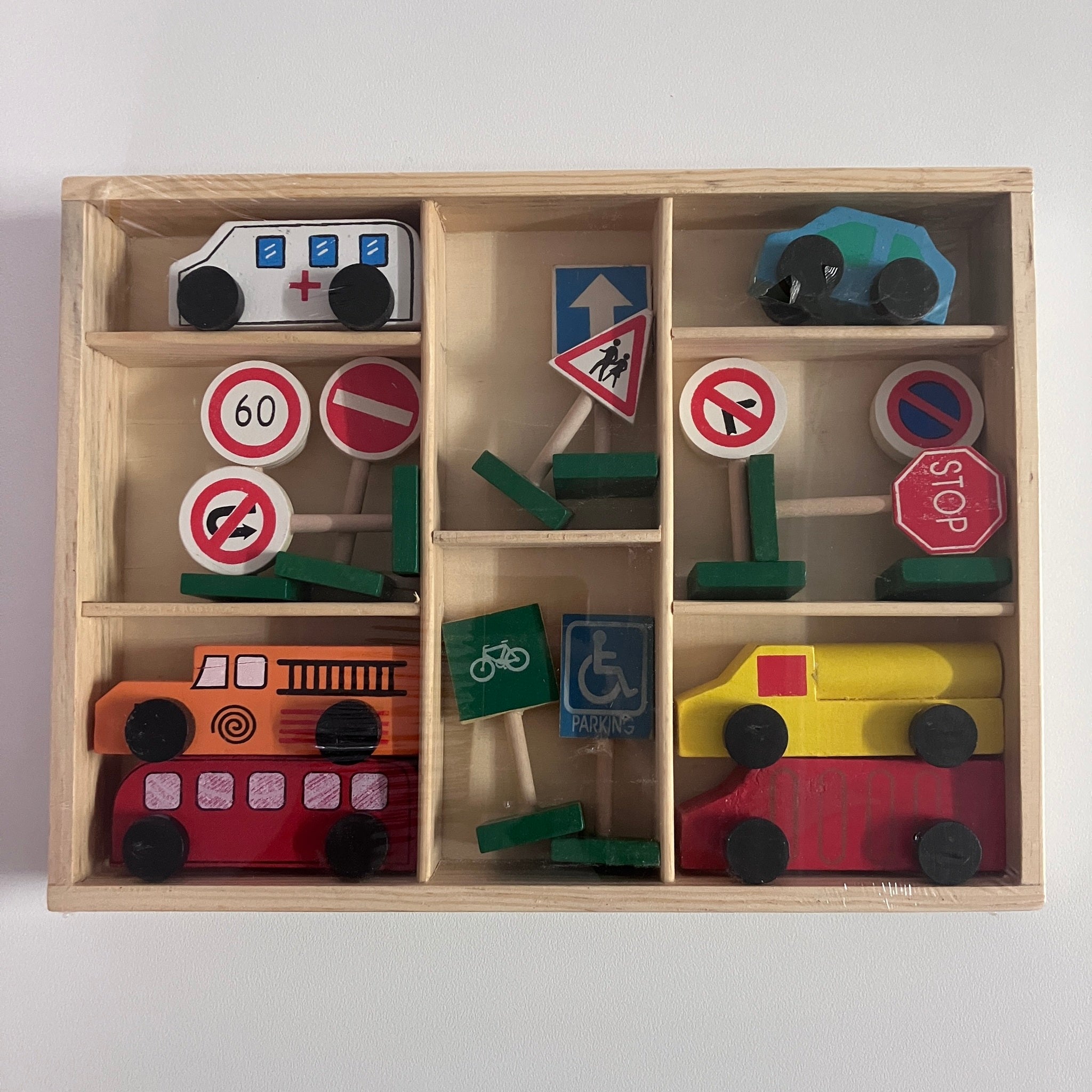 Wooden Traffic Signs in Box