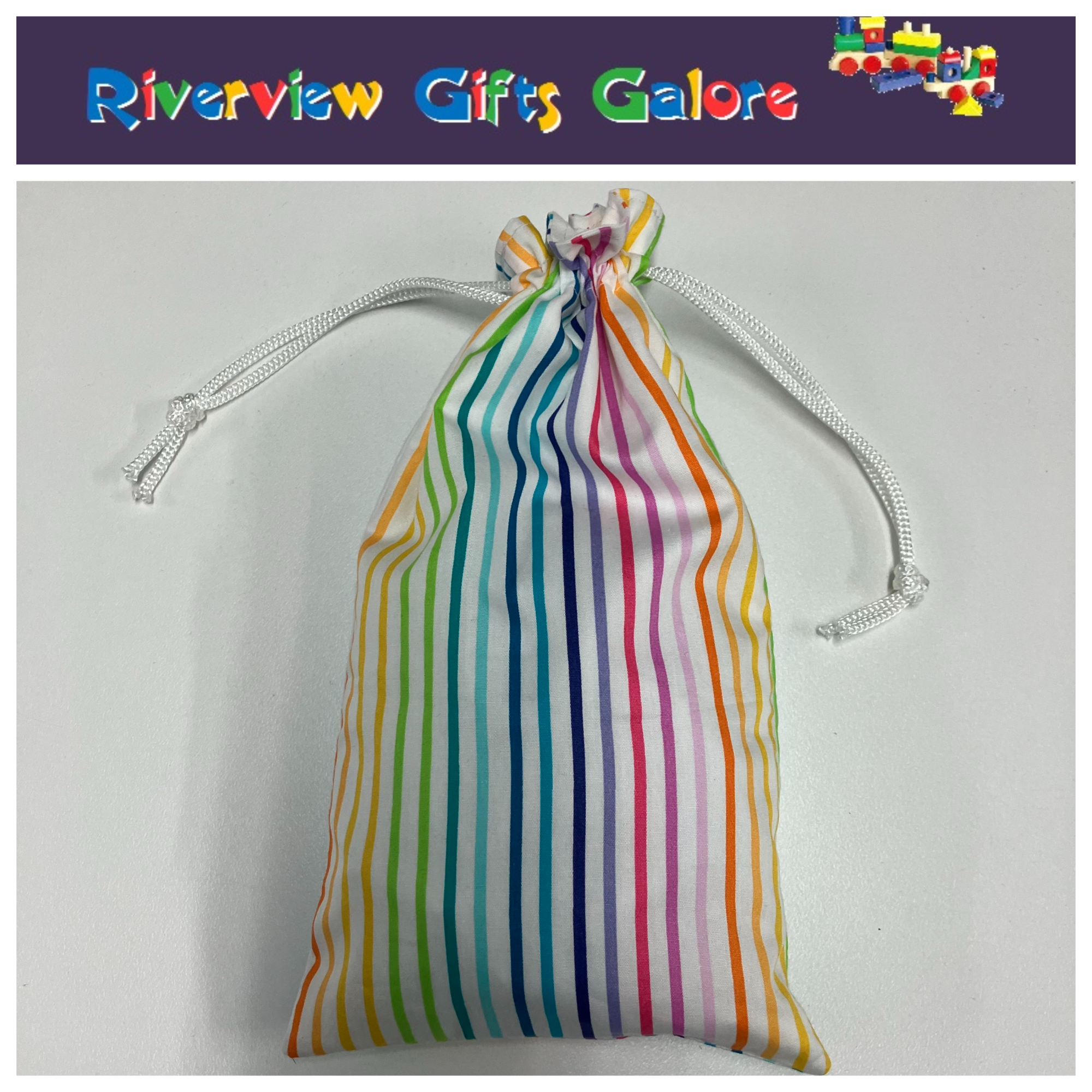 Marble Bag - Stripes on White (marbles sold separately)