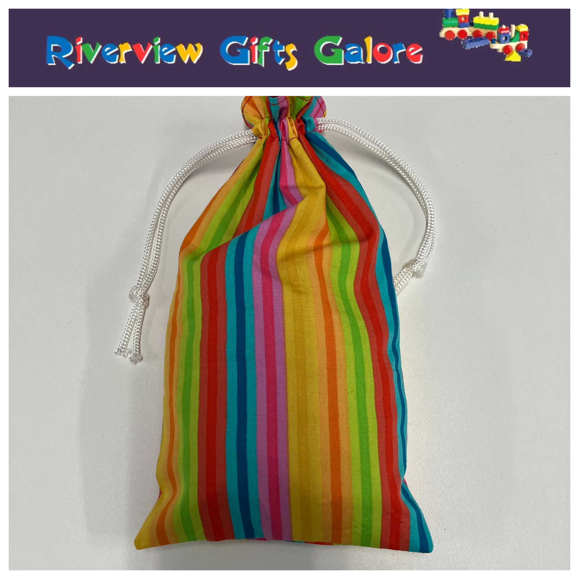 Marble Bag - Rainbow Stripes 1 (marbles sold separately)
