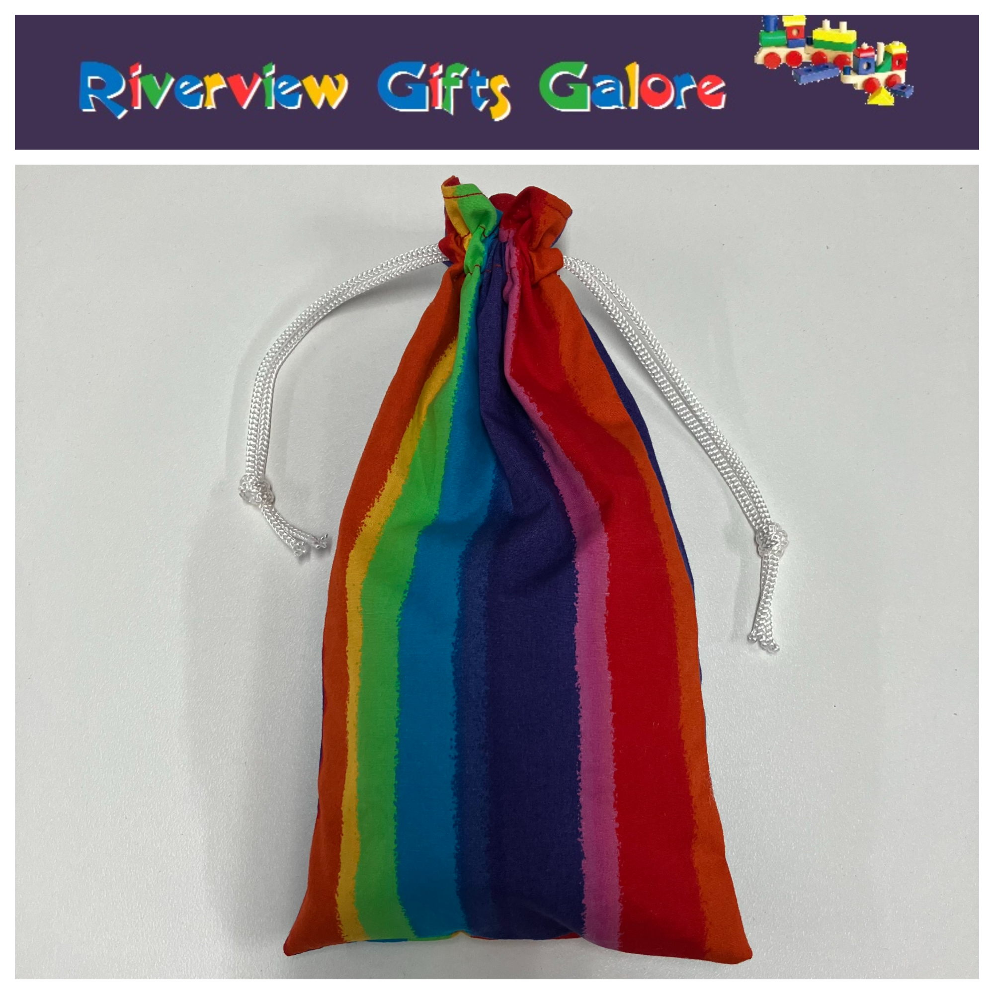 Marble Bag - Rainbow Stripes 2 (marbles sold separately)