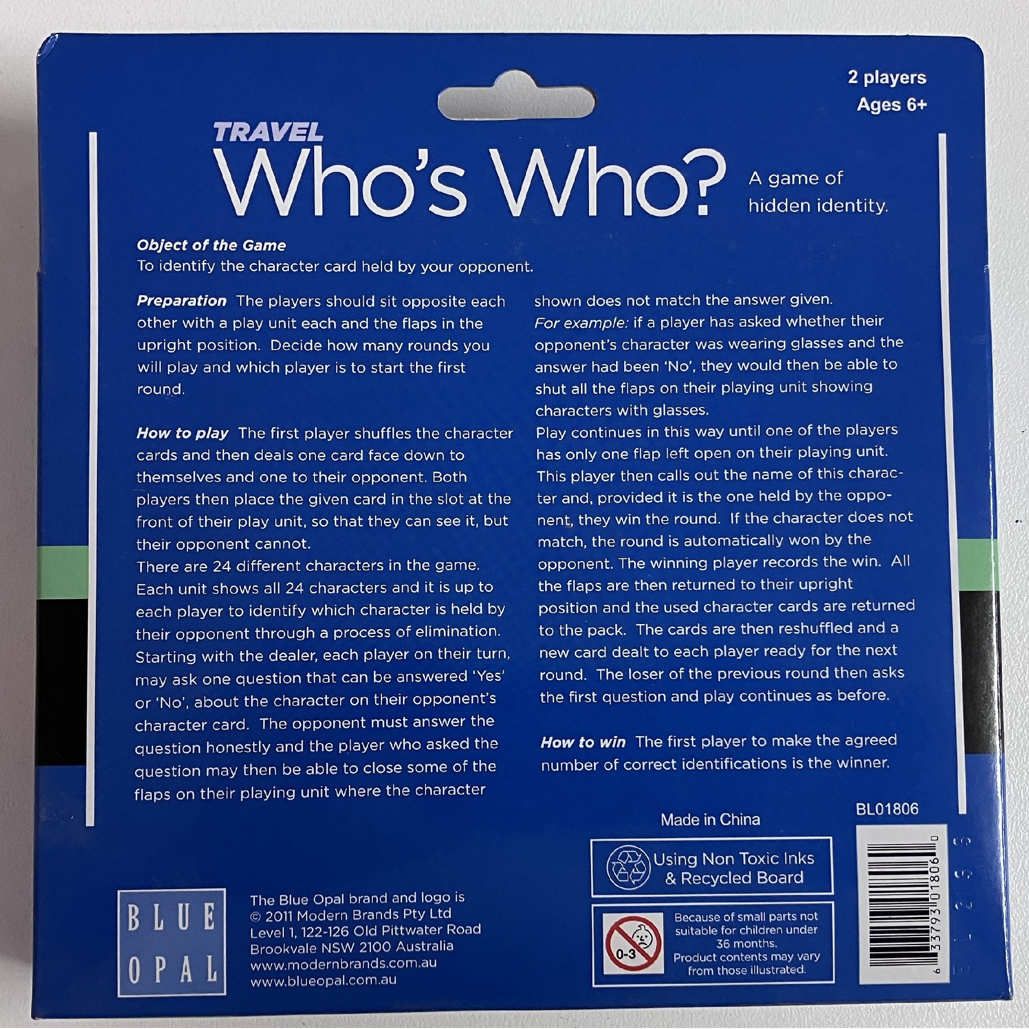 Blue Opal Travel Who's Who Game