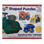 Galt - 4 x Shaped Puzzles - Construction Vehicles