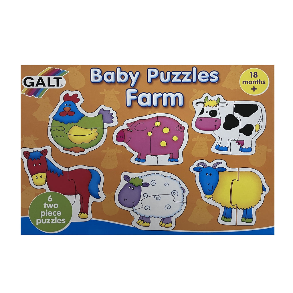 Galt - Baby Puzzles - 6 x 2pc Puzzles - Farm