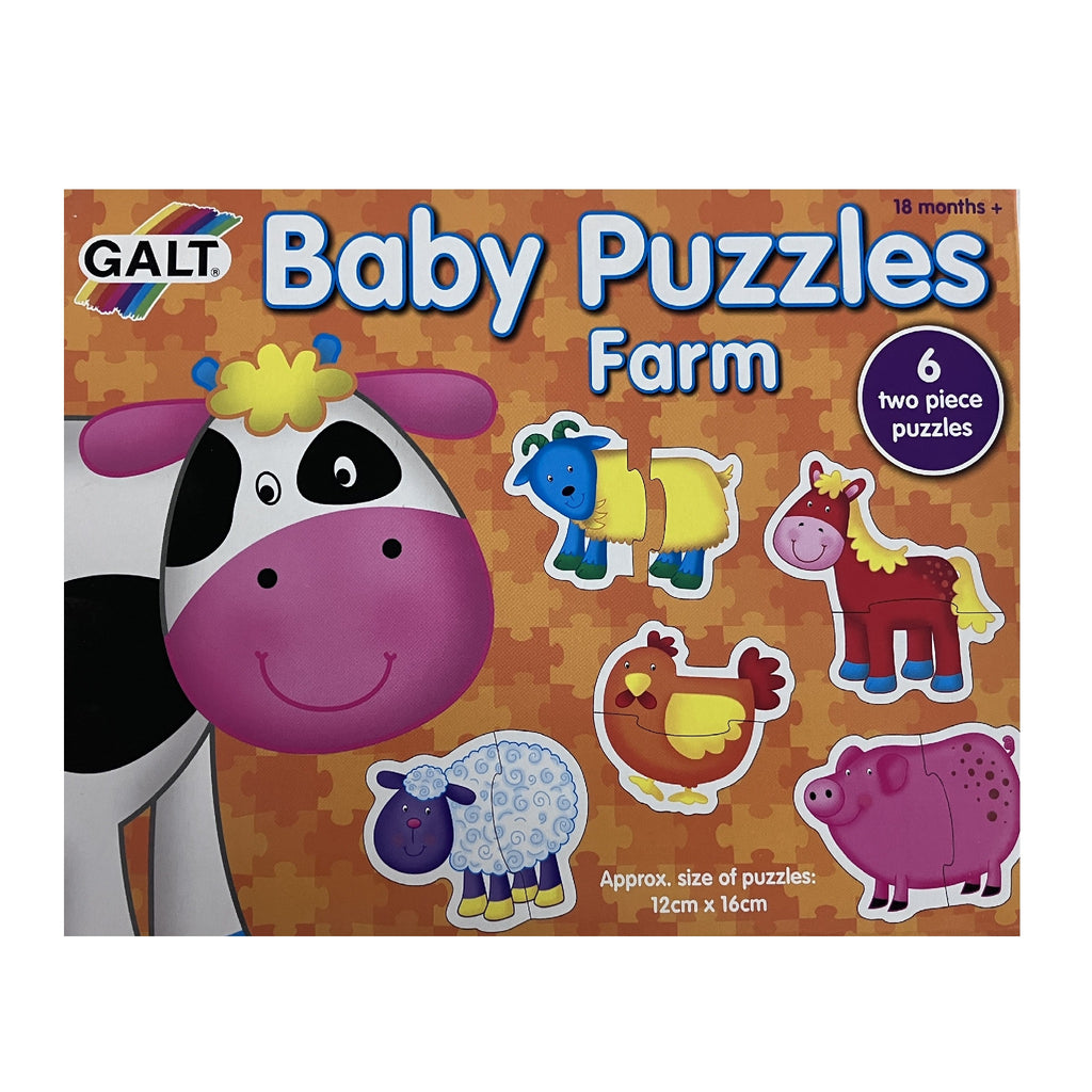 Galt - Baby Puzzles - 6 x 2pc Puzzles - Farm