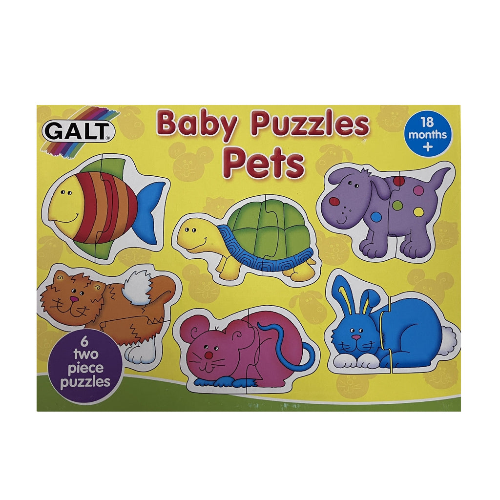 Galt - Baby Puzzles - 6 x 2pc Puzzles - Pets