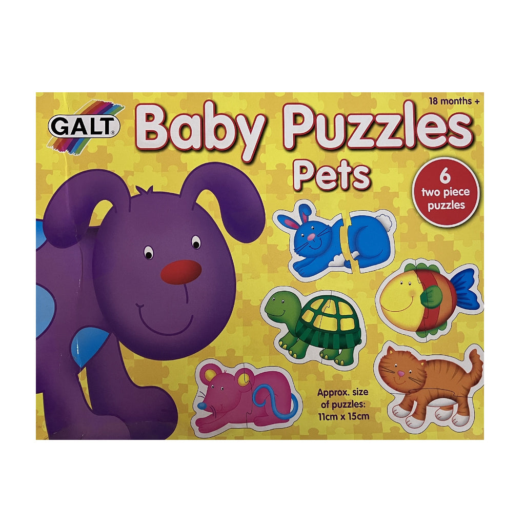 Galt - Baby Puzzles - 6 x 2pc Puzzles - Pets