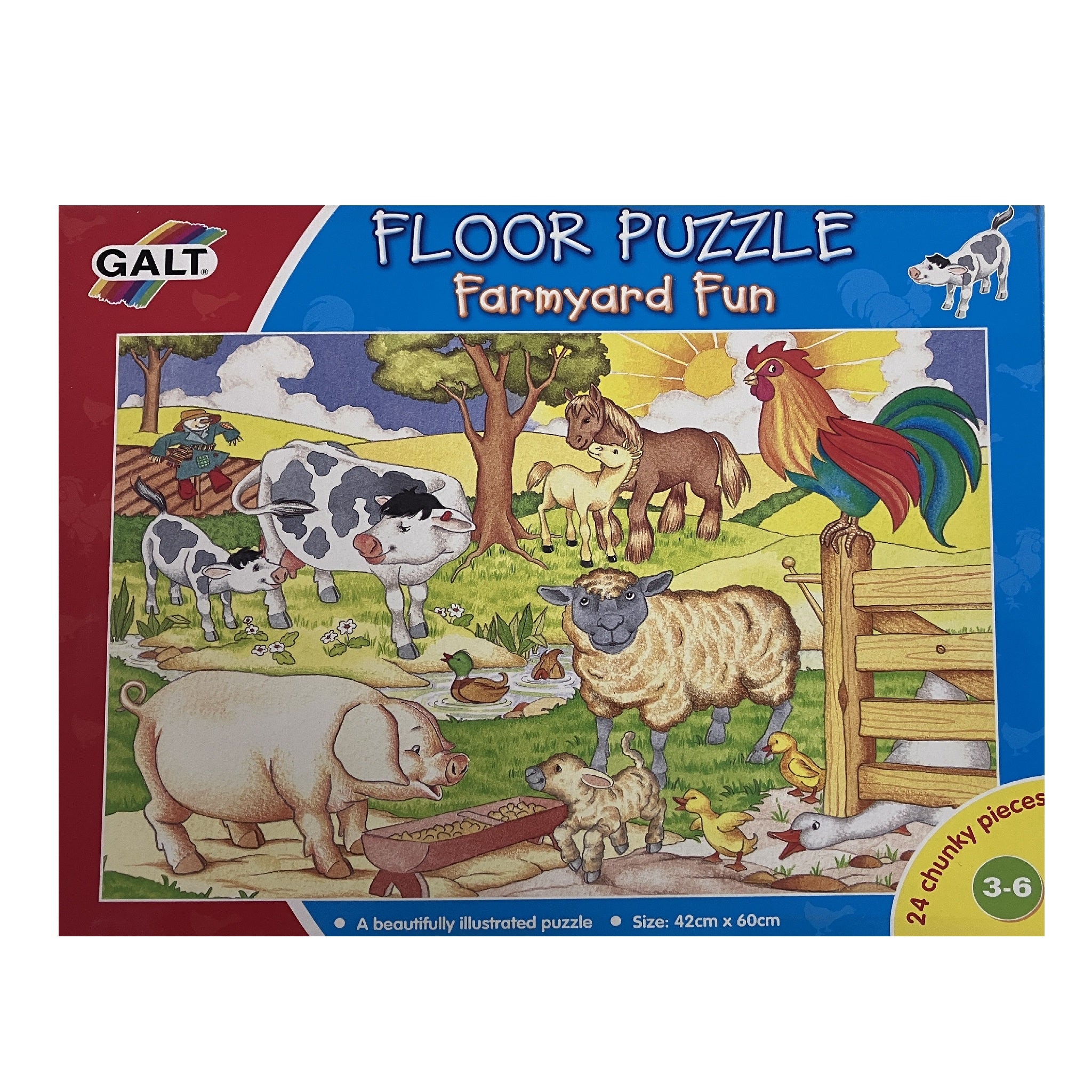 Galt 24pc Floor Puzzle- Farmyard Fun