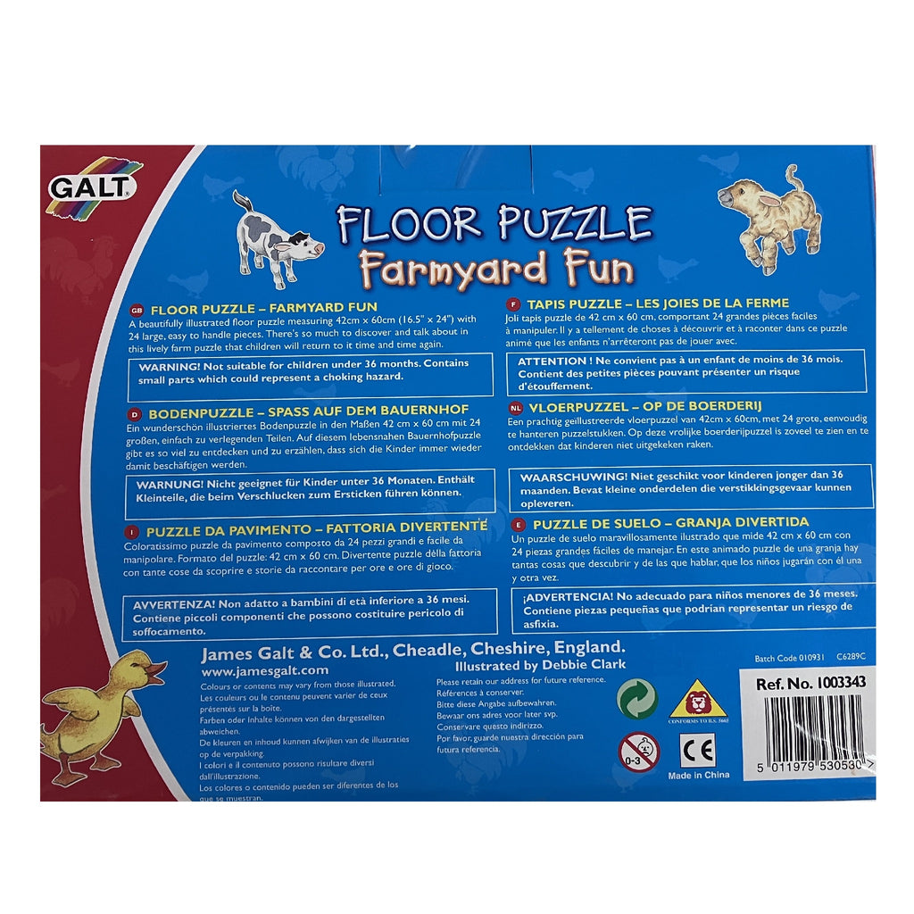 Galt 24pc Floor Puzzle- Farmyard Fun