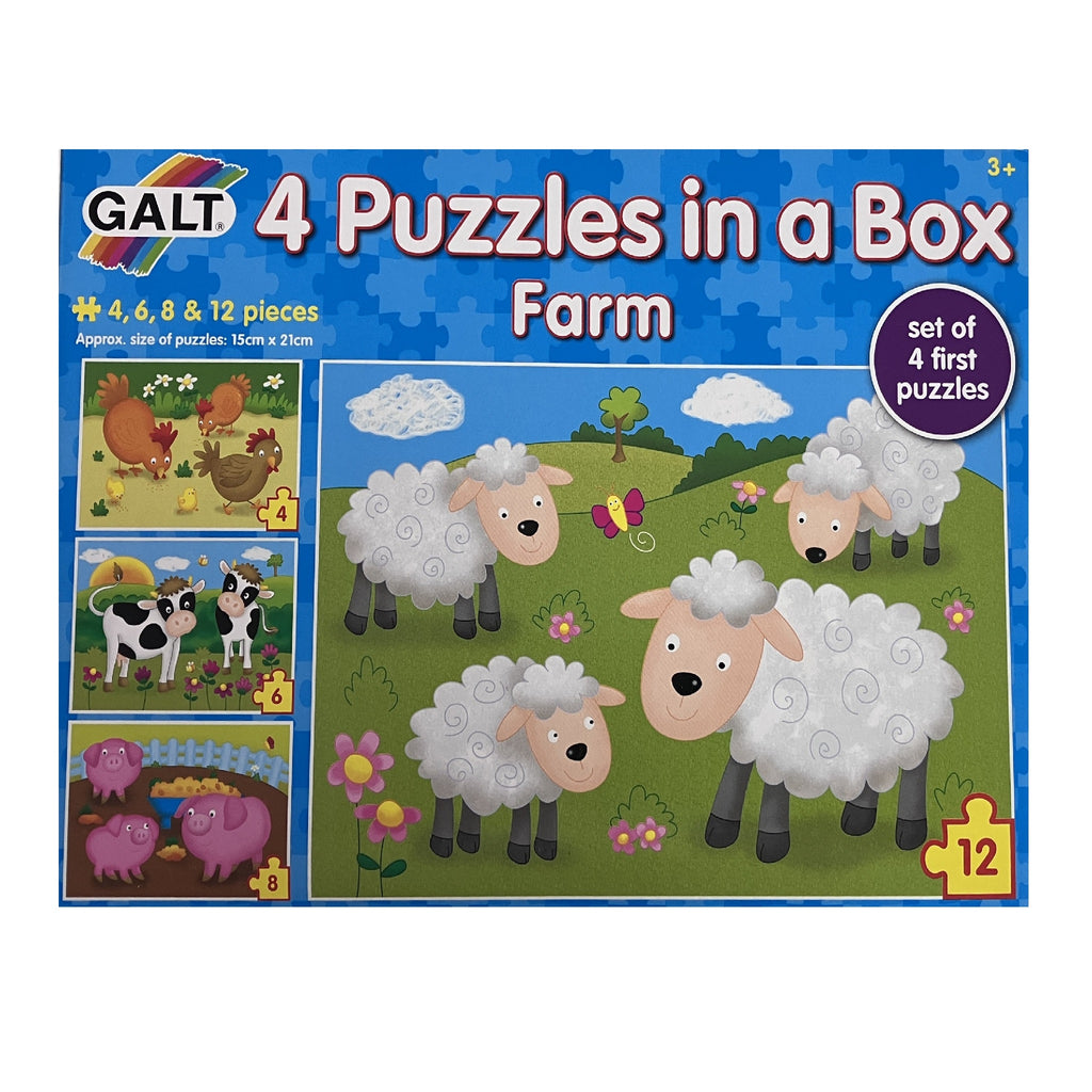 Galt - 4 Puzzles in a Box - Farm
