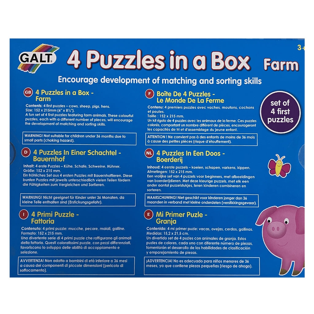 Galt - 4 Puzzles in a Box - Farm