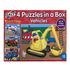 Galt - 4 Puzzles in a Box - Vehicles