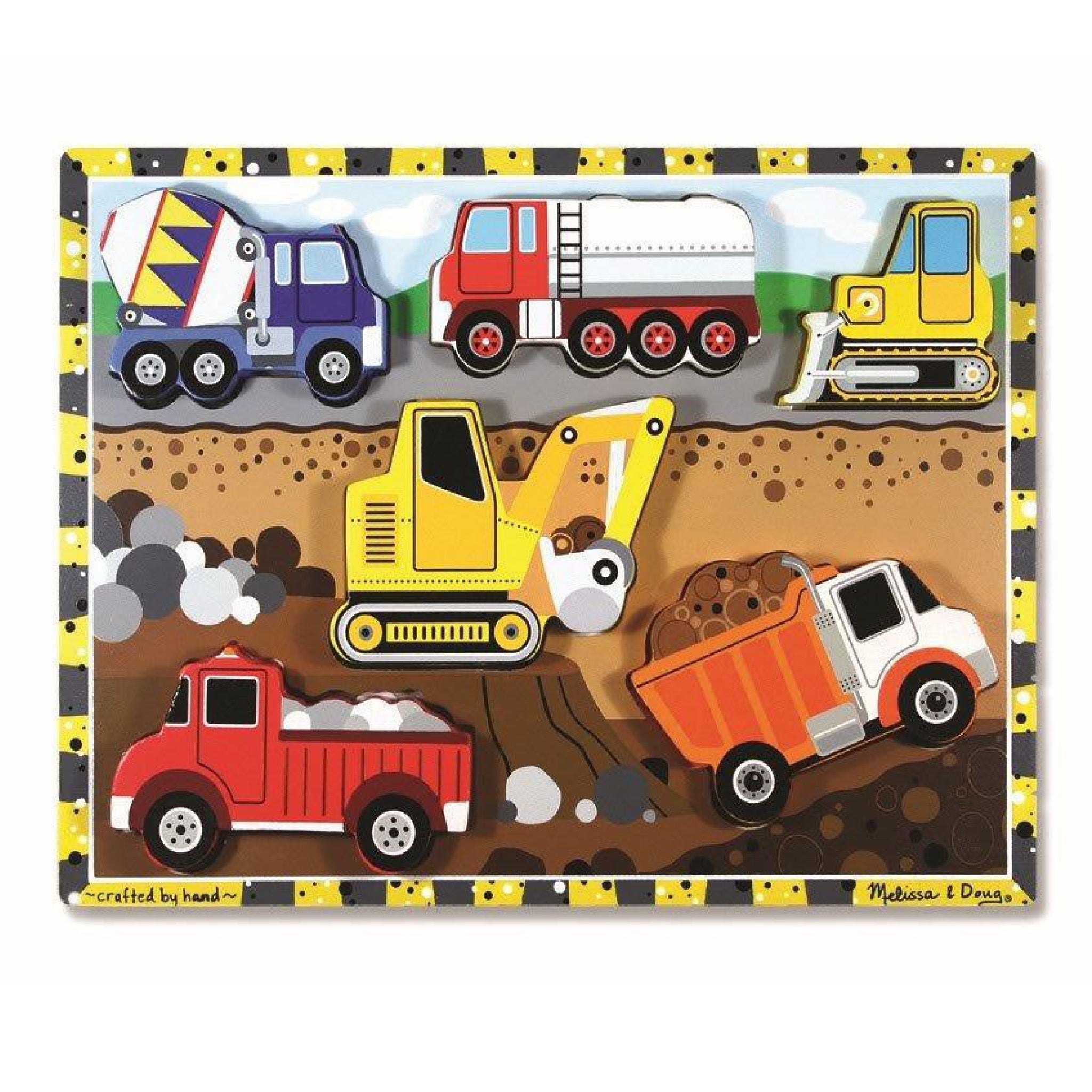 Melissa & Doug Wooden Puzzle - Construction Chunky Puzzle